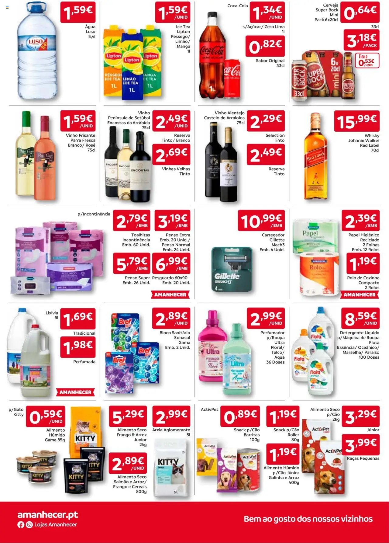 Amanhecer folheto │ válido de 18.09.2025 | Página: 4 | Produtos: Agua, Frango, Detergente, Vinho