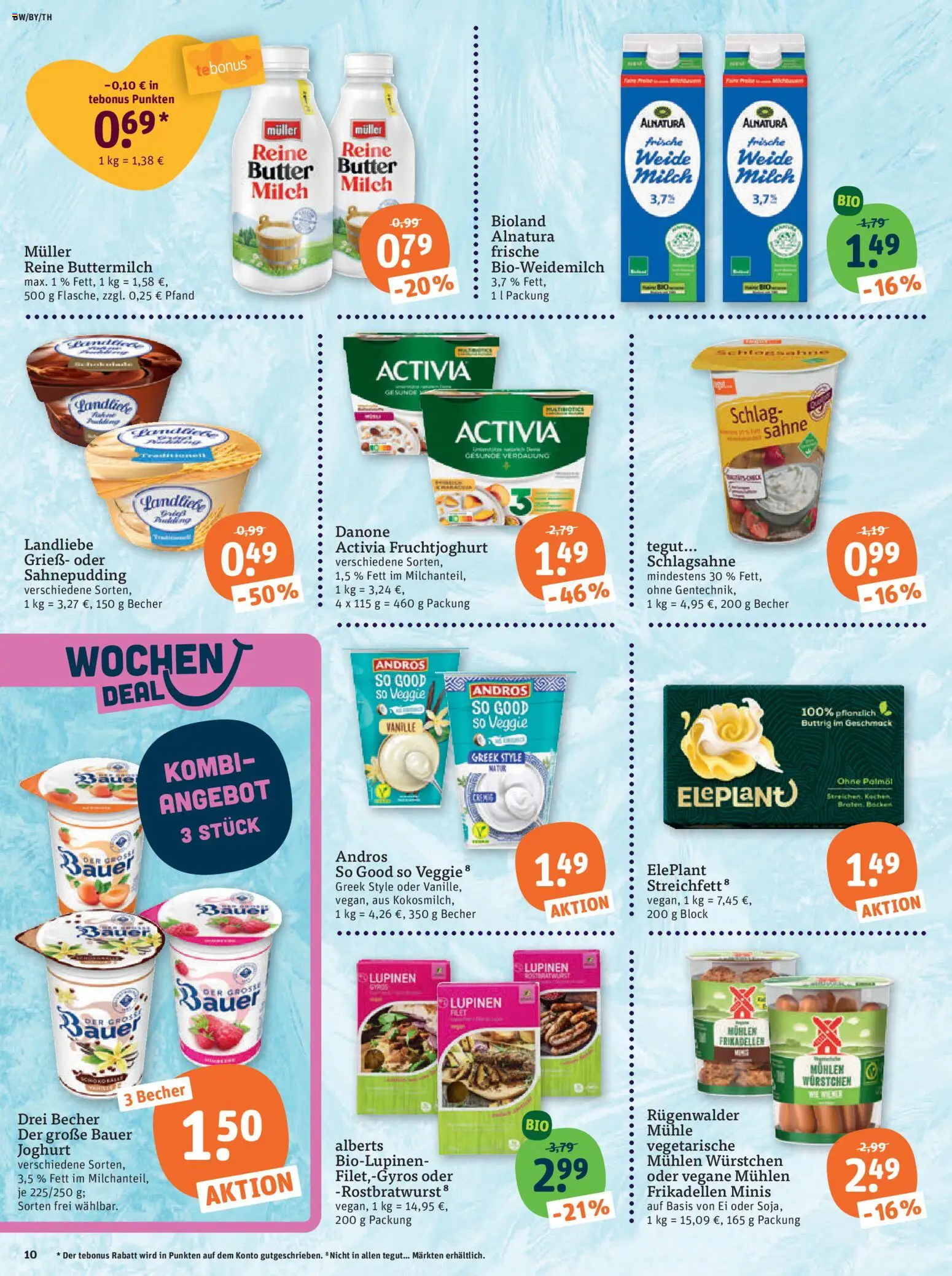 Tegut Prospekt 	 – gültig ab 02.02.2026 | Seite: 12 | Produkte: Activia, Joghurt, Fruchtjoghurt, Sahne