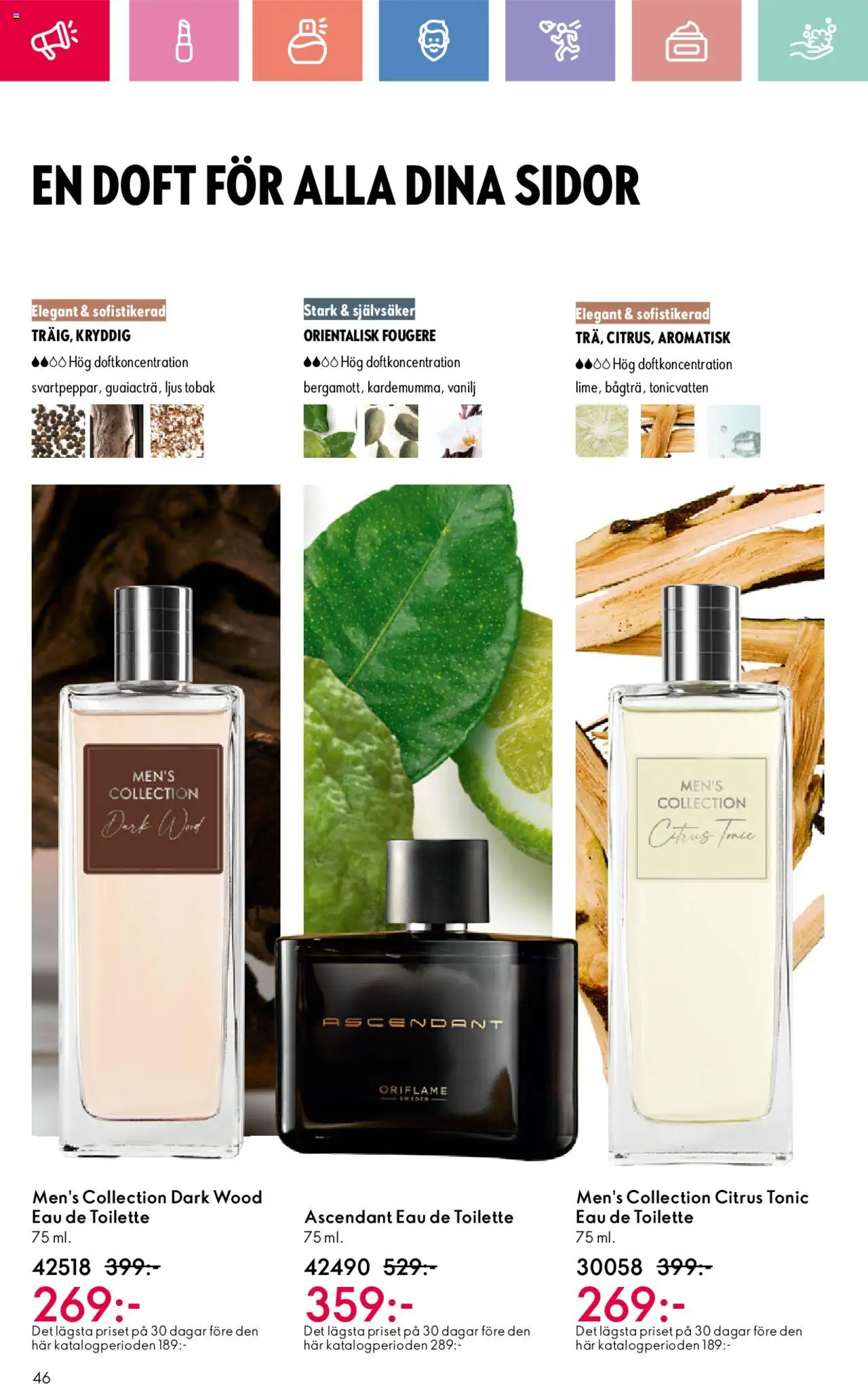 Oriflame reklamblad aktuell från 24.08.2025 | Sida: 46 | Produkter: Doft, Eau de toilette, Ljus