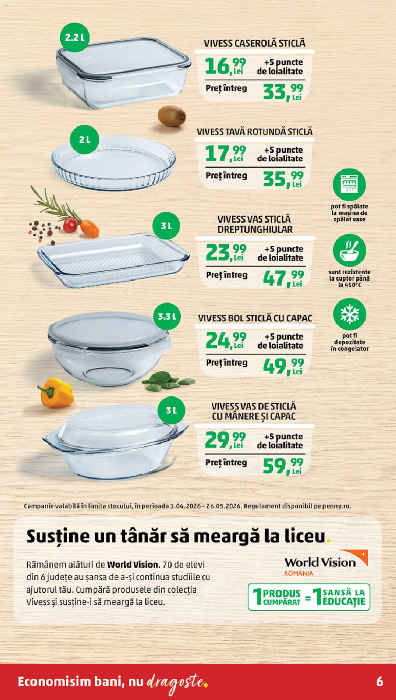 Noul catalog PENNY – valabil de la 01.04.2026 | Pagină: 6 | Produse: Congelator, Mașină De Spălat, Cuptor, Mașină De Spălat Vase