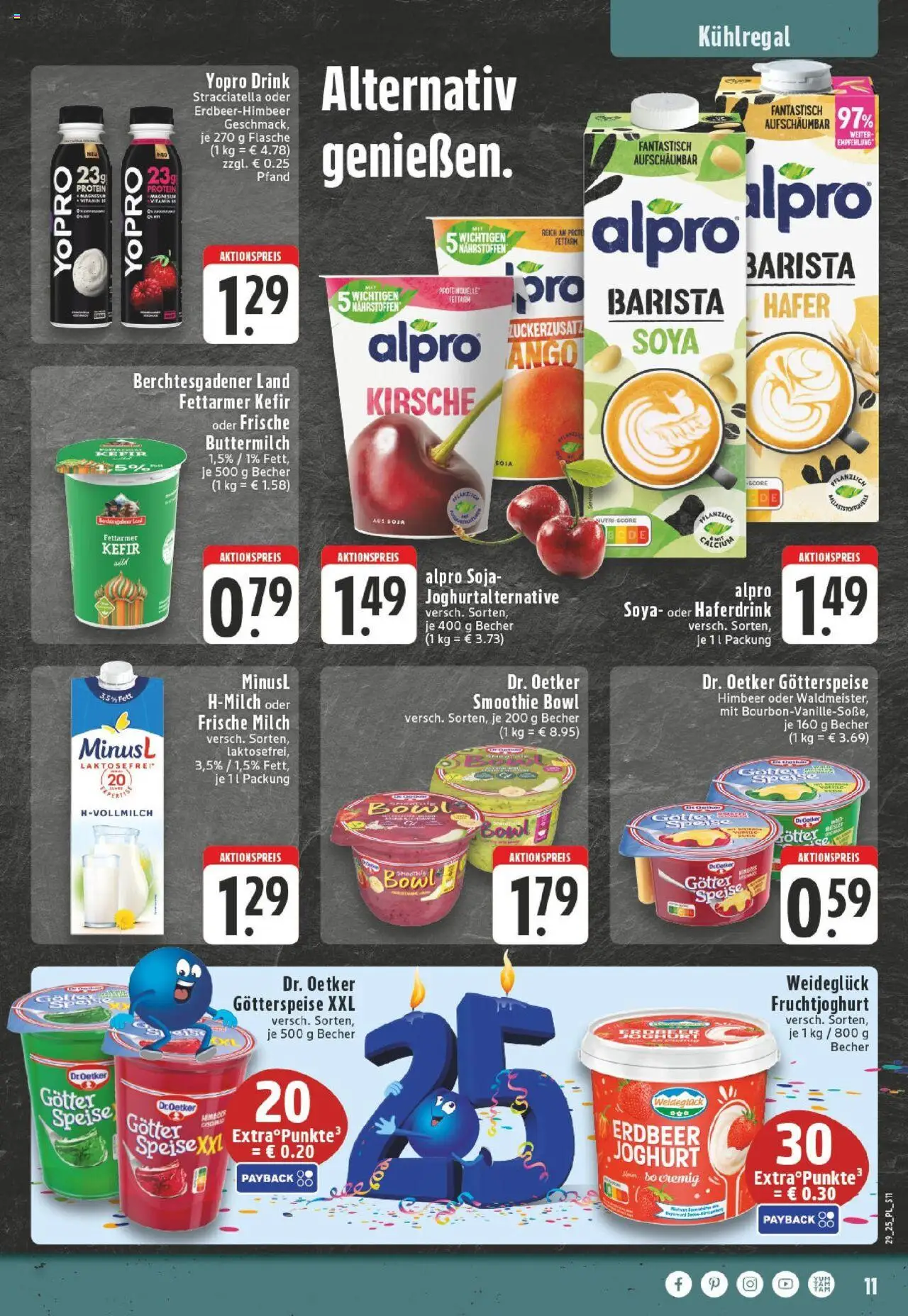 Edeka prospekt Kerken-Aldekerk	 - gültig ab dem 13.07.2025 | Seite: 11 | Produkte: Kefir, Buttermilch, Joghurt, Alpro