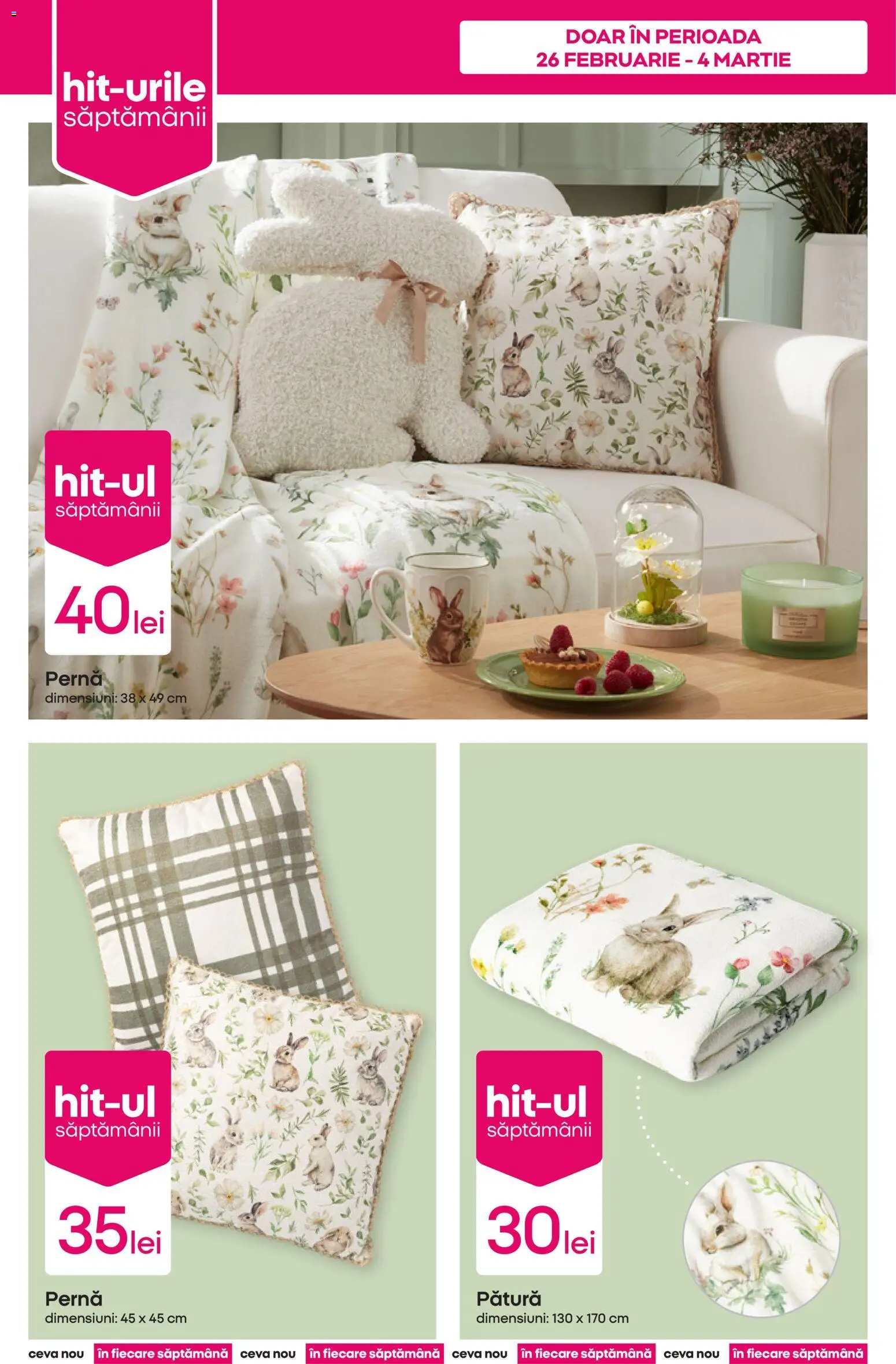 Noul catalog Pepco – valabil de la 26.02.2026 | Pagină: 4 | Produse: Pernă, Pătură