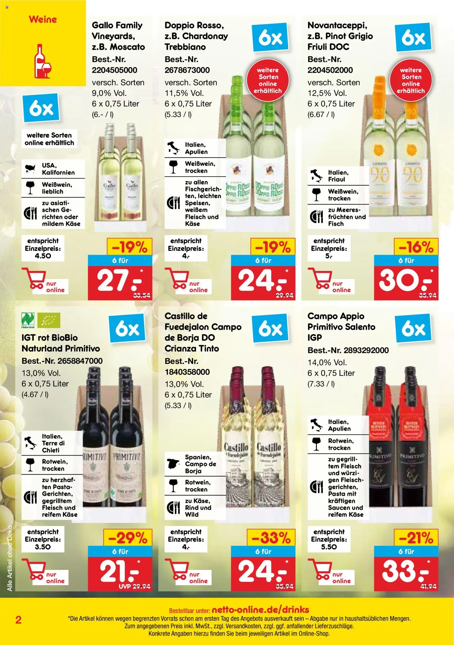 Netto Marken-Discount Online-Sonderangebote – gültig ab 01.04.2026 | Seite: 2 | Produkte: Käse, Fisch, Pasta, Fleisch