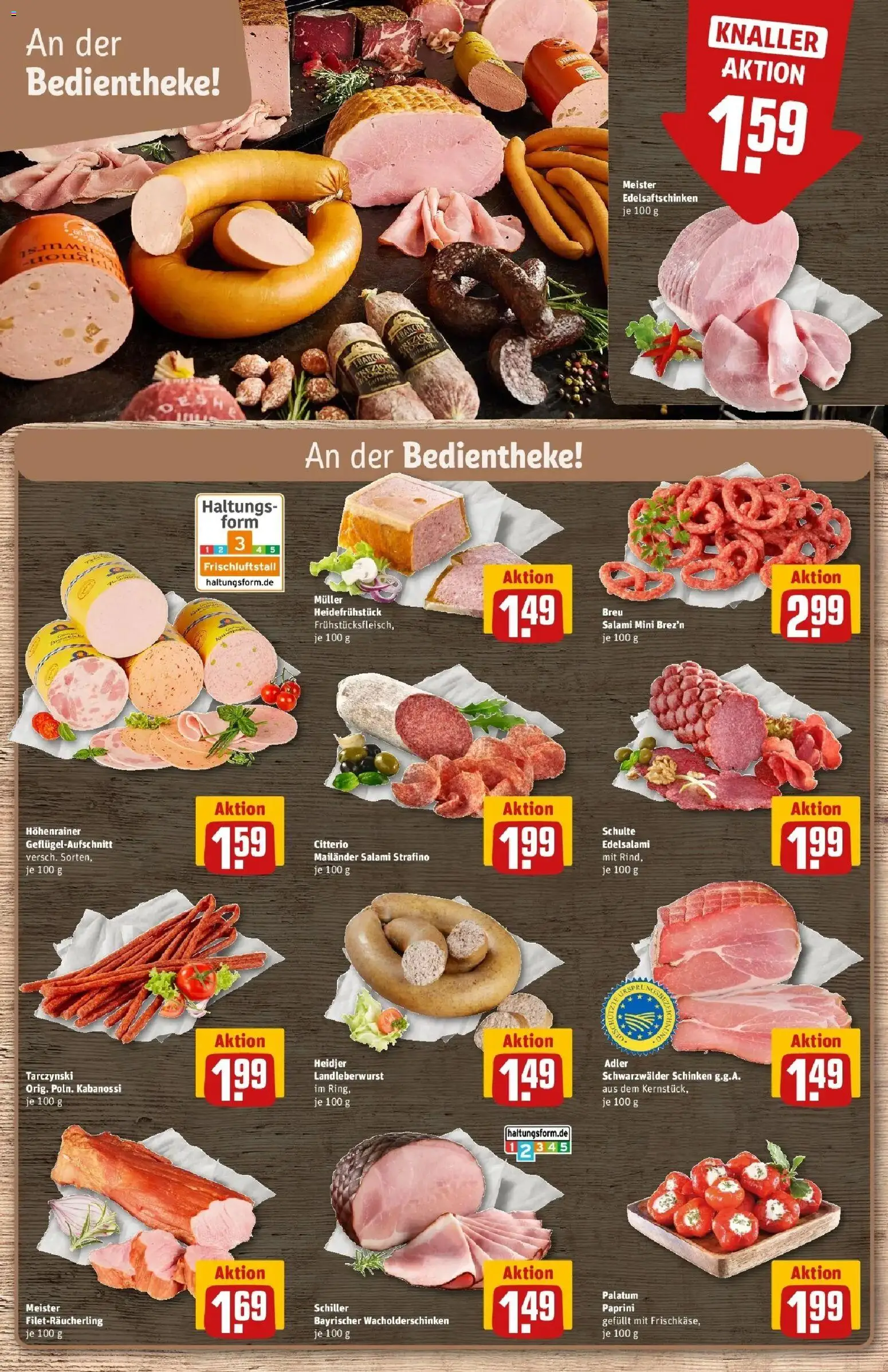 Rewe Prospekt Ludwigshafen / Rheingönheim	 – gültig ab 12.04.2026 | Seite: 10 | Produkte: Salami, Schinken, Frischkase