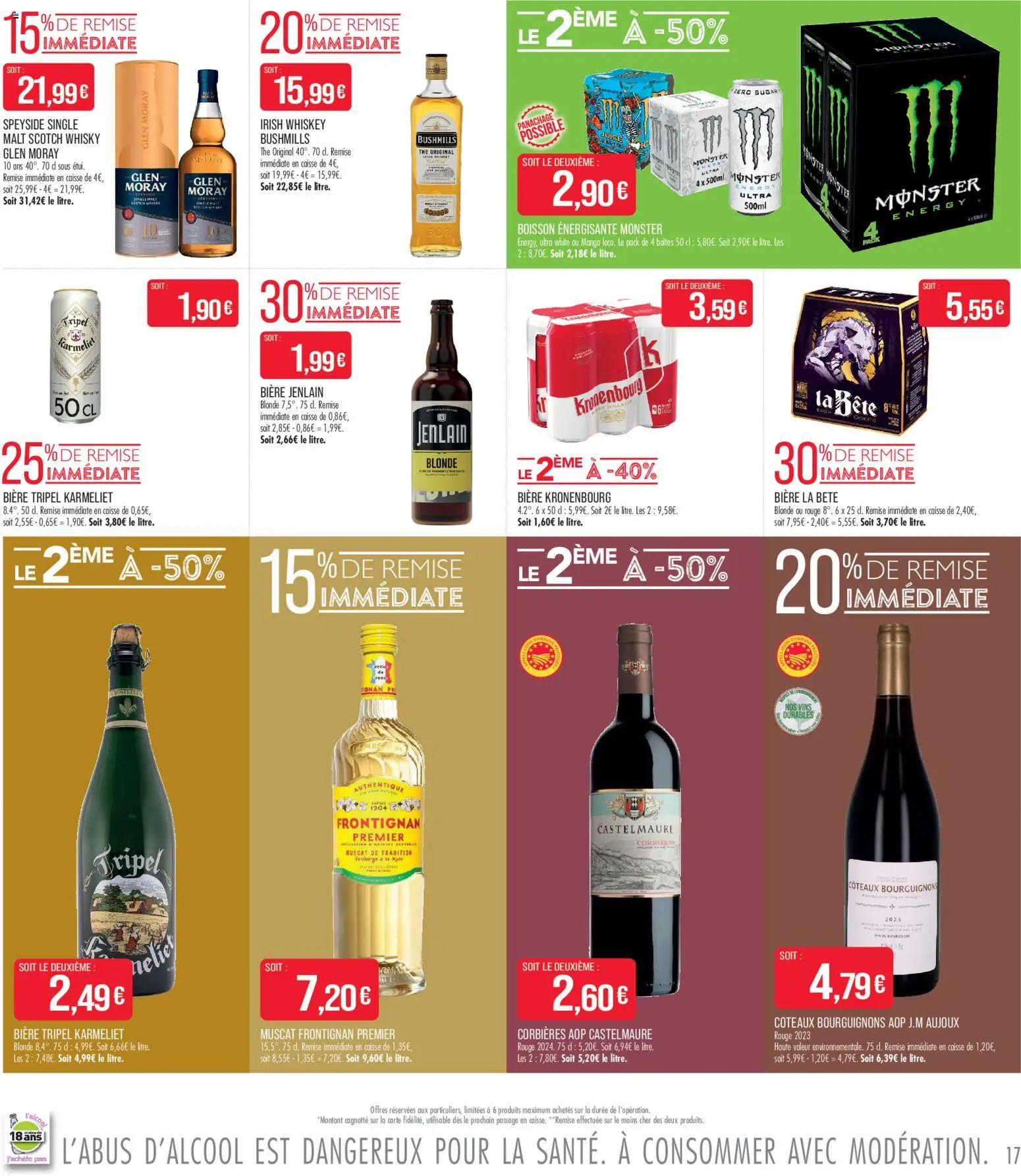 {H1} | Page: 17 | Produits: Whisky, Boisson énergisante, Bière, Thé