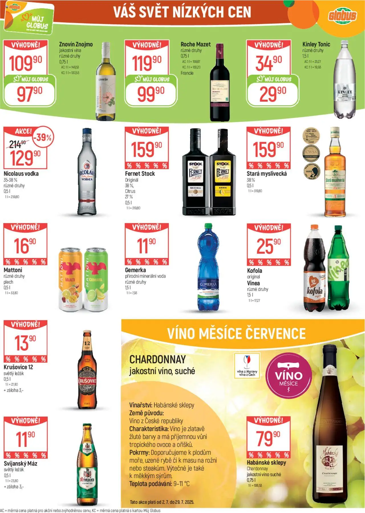 Globus leták od 02.07.2025 | Strana: 29 | Produkty: Ovoce, Globus, Habánské sklepy, Kinley Tonic