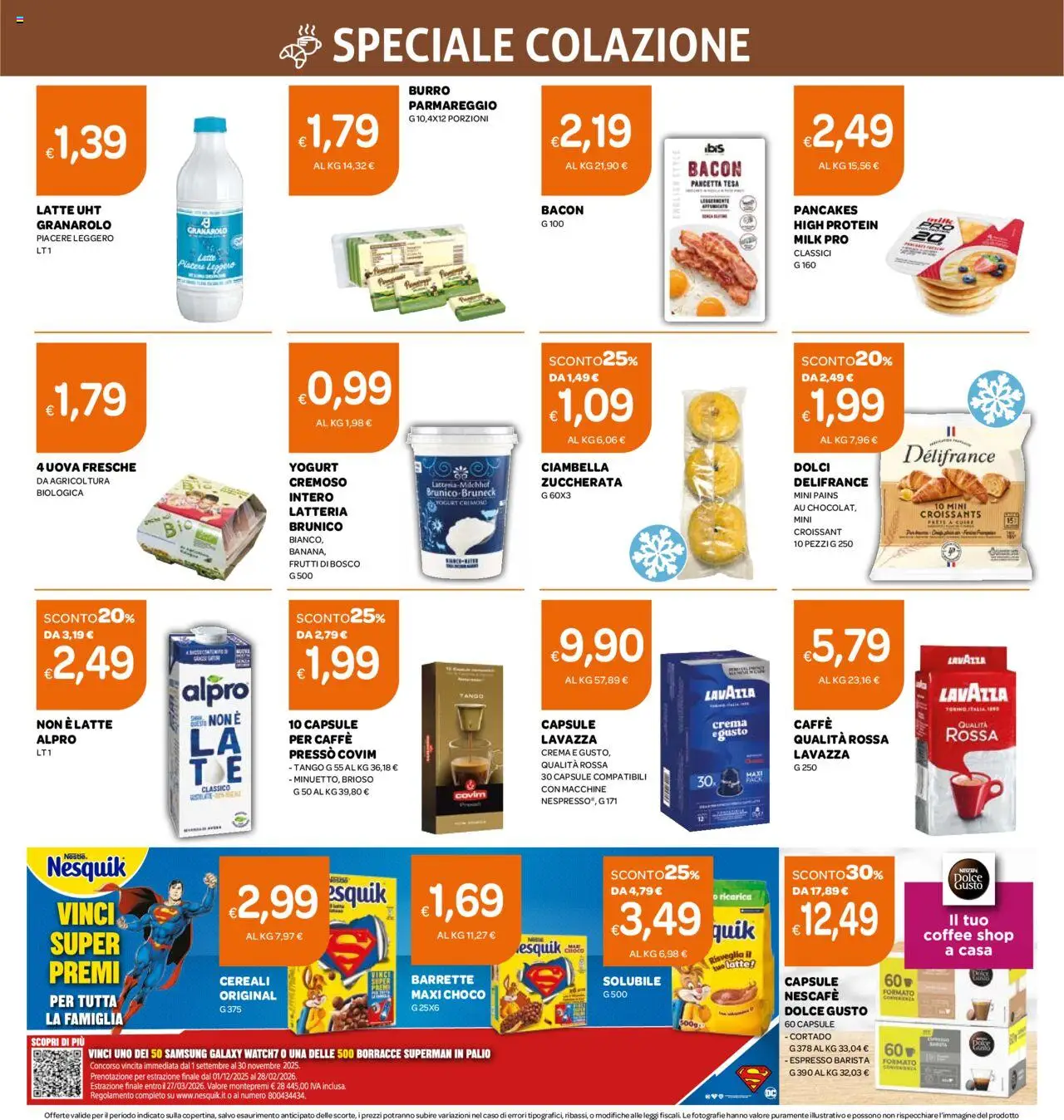 Volantino Ekom del 09.09.2025 | Pagina: 8 | Prodotti: Crema, Caffè, Pancetta, Lavazza