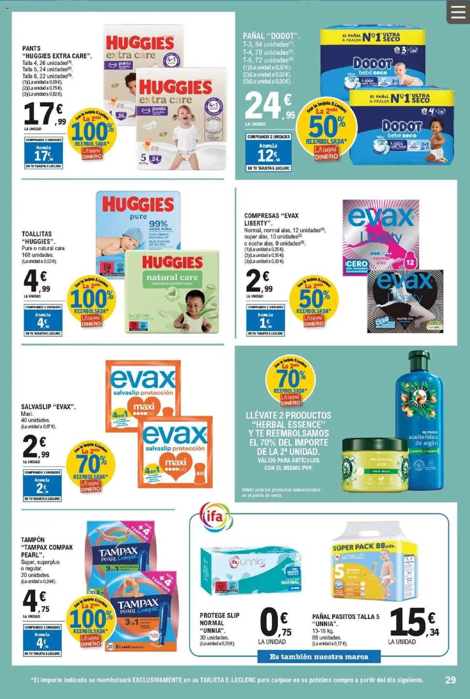 E.Leclerc folleto │ válido desde el 25.02.2026 | Página: 29 | Productos: Champú, Té, Γλυφιτζούρι