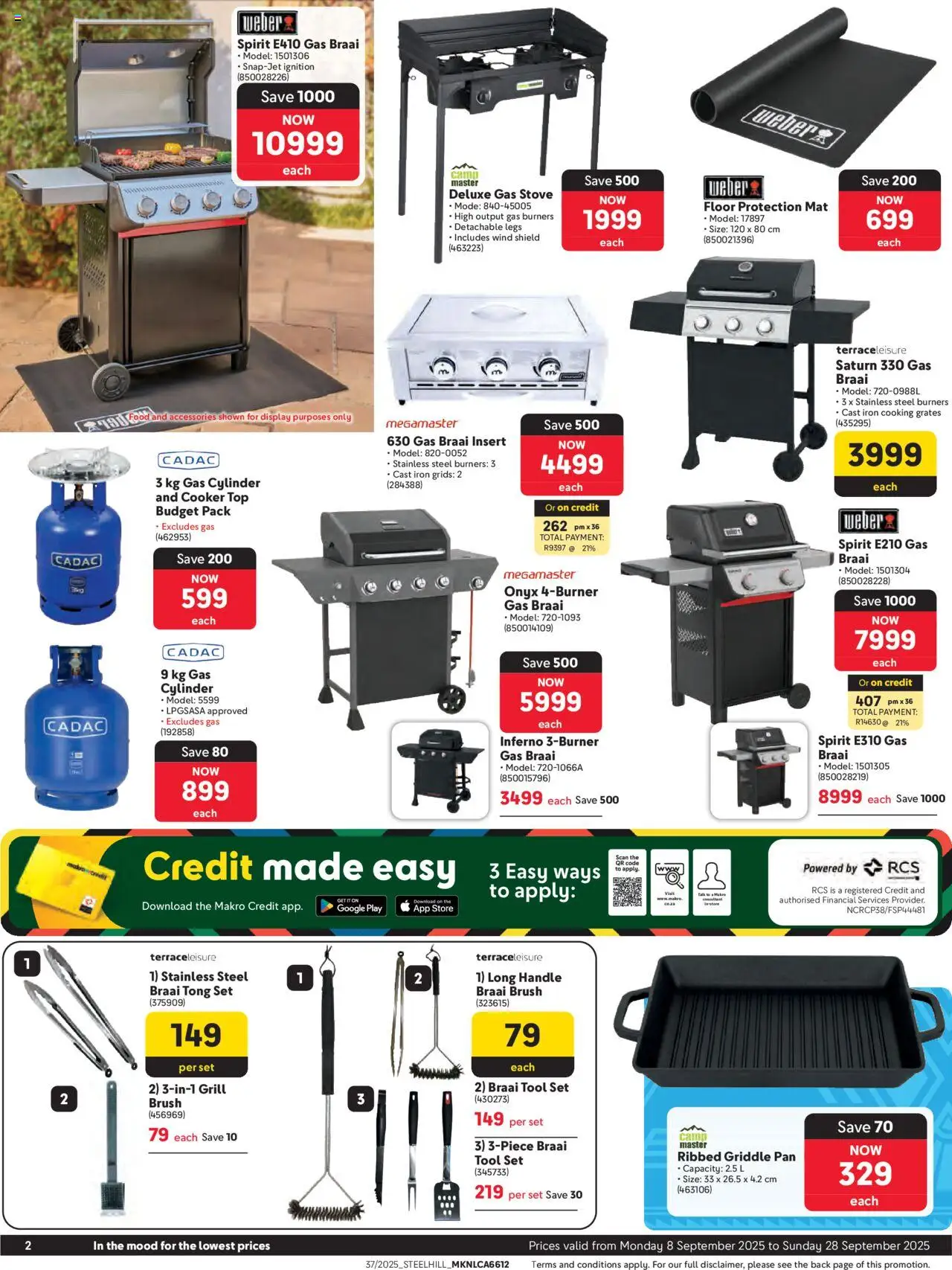 New Makro catalogue – valid from 08.09.2025 | Page: 2 | Products: Stove, Grill, Cooker, Brush
