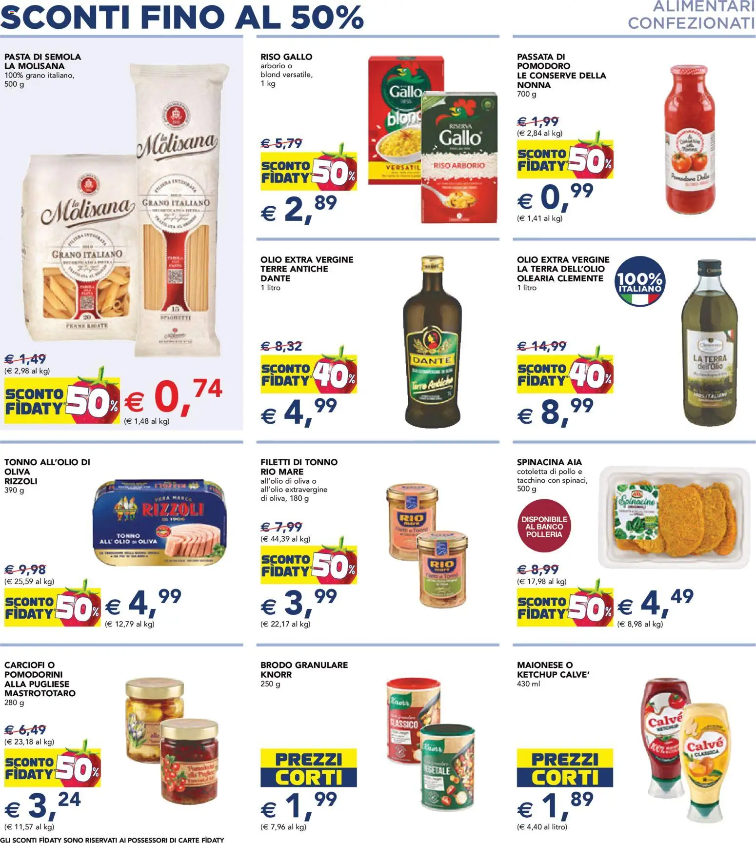 Volantino Esselunga S del 23.10.2025 | Pagina: 6 | Prodotti: Pomodoro, Olio, Carciofi, Olio extra vergine