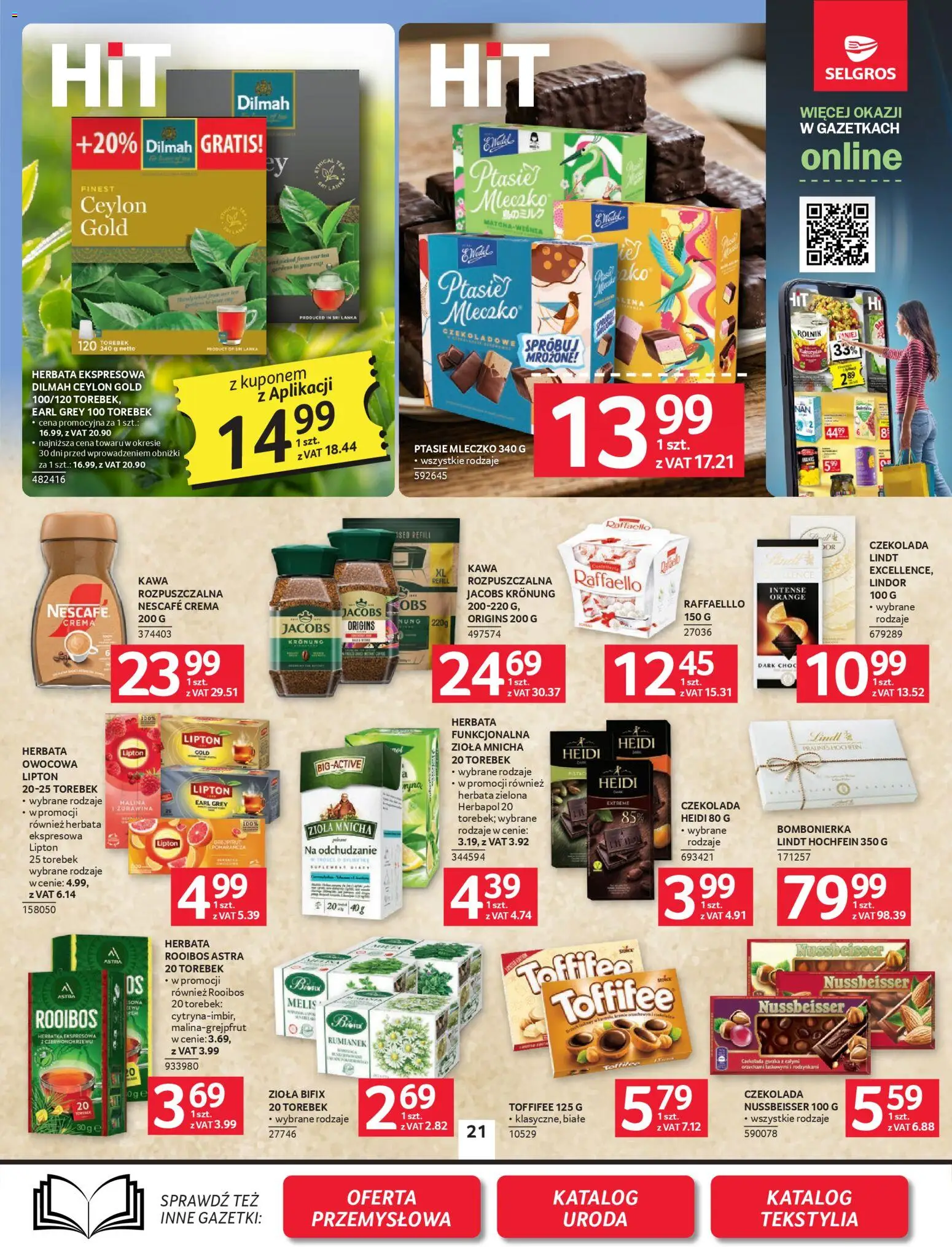 Selgros cash&carry gazetka od 23.04.2026 | Strona: 21 | Produkty: Herbata lipton, Kawa, Czekolada, Grejpfrut