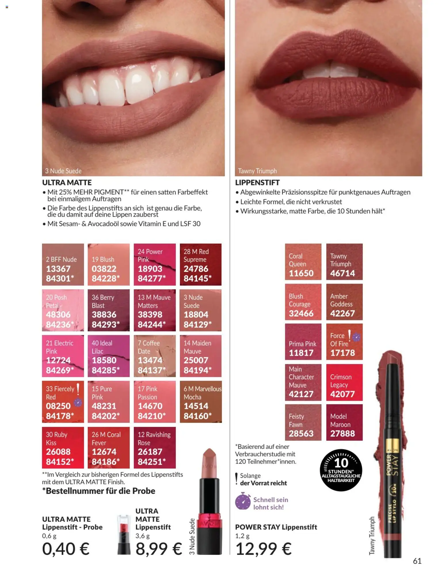 AVON Katalog Februar 2026 – gültig ab 01.02.2026 | Seite: 61 | Produkte: Coral, Lippenstift, Blush