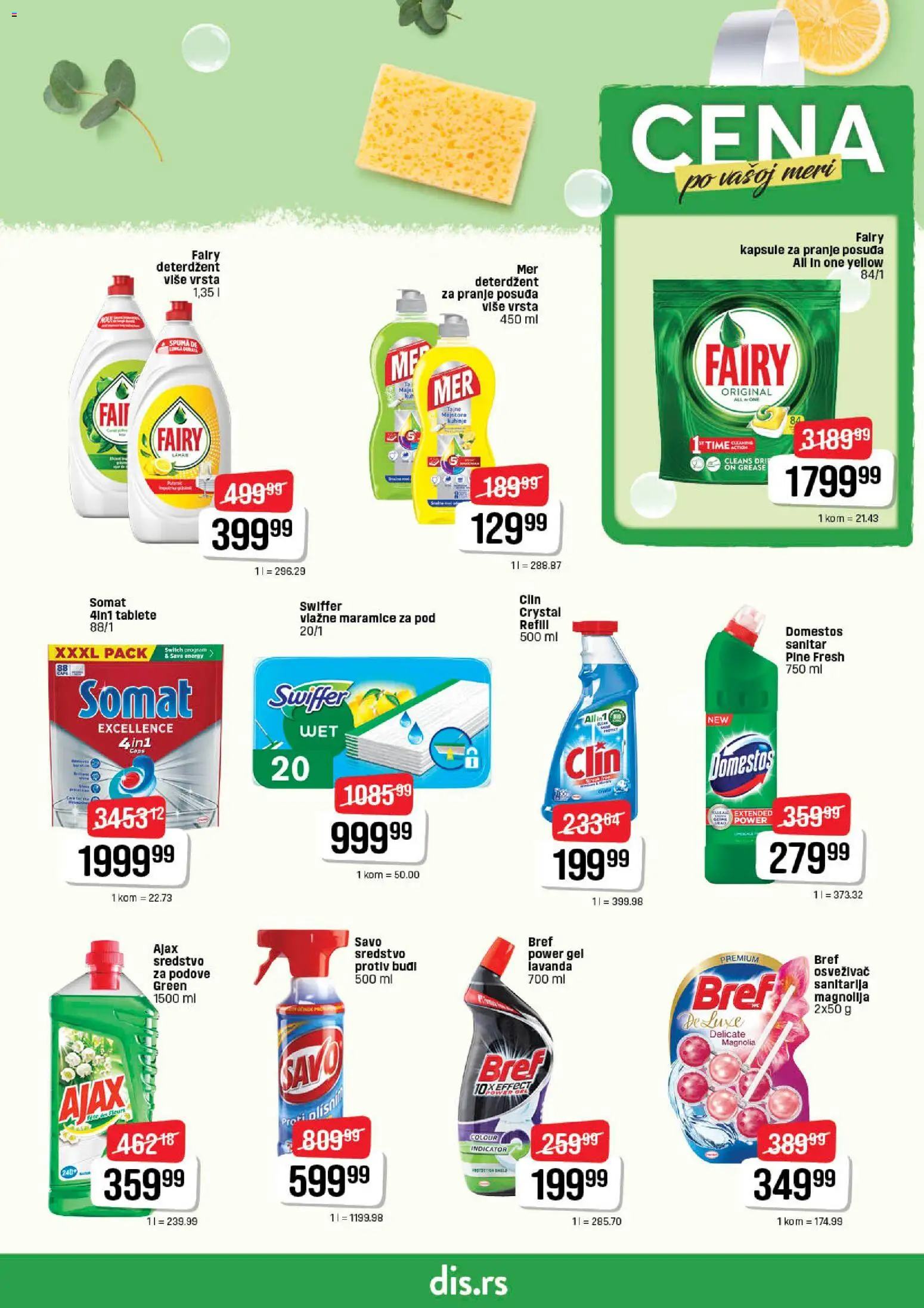 Super DIS katalog - važi od 23.04.2026 | Strana: 19 | Proizvode: Bref, Somat, Kapsule, Vlažne maramice