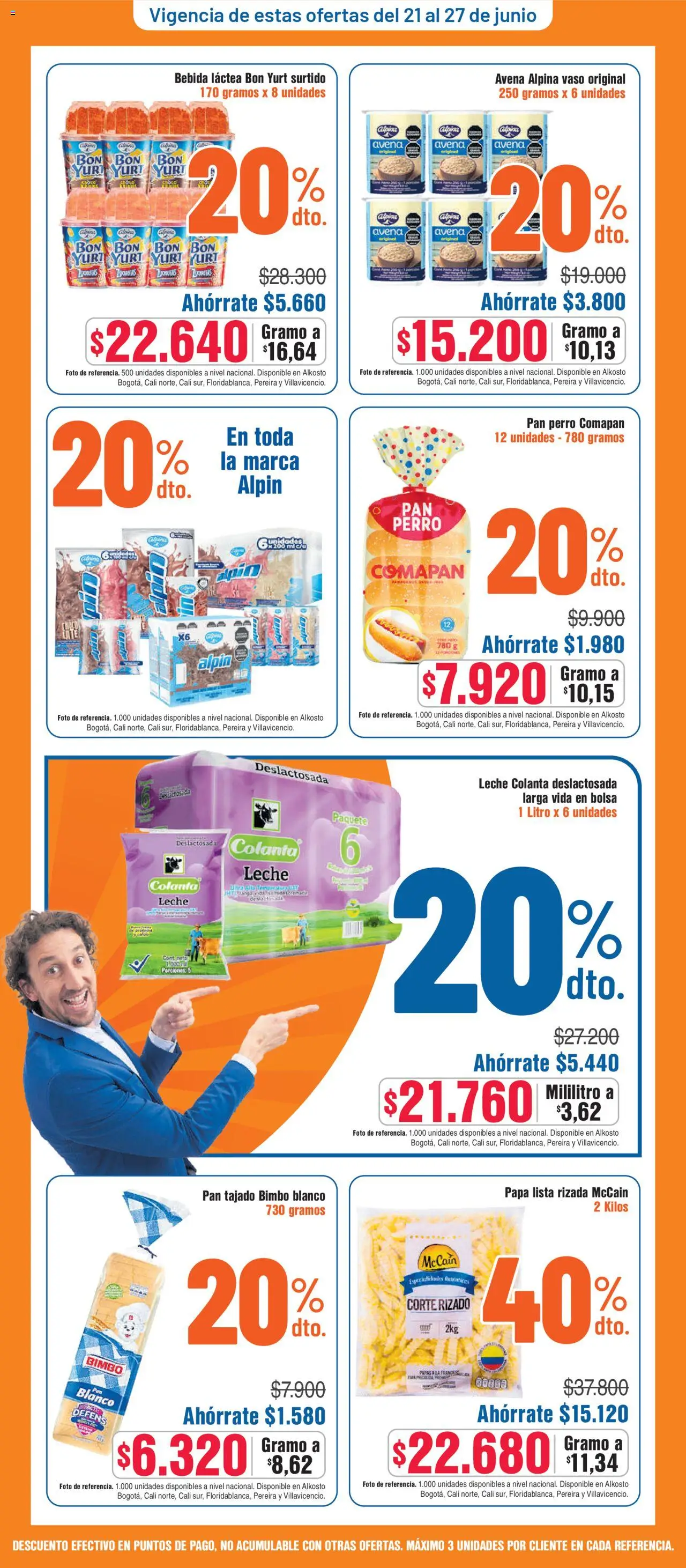 Alkosto folleto │ válido desde el 21.06.2025 | Página: 2 | Productos: Leche, Pan, Bolsa