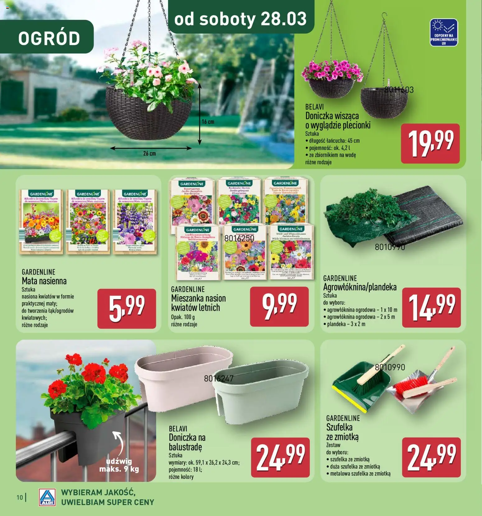 Aldi Gazetka - Katalog ogrodowy od 25.02.2026 | Strona: 10 | Produkty: Nasiona, Doniczka, Sól
