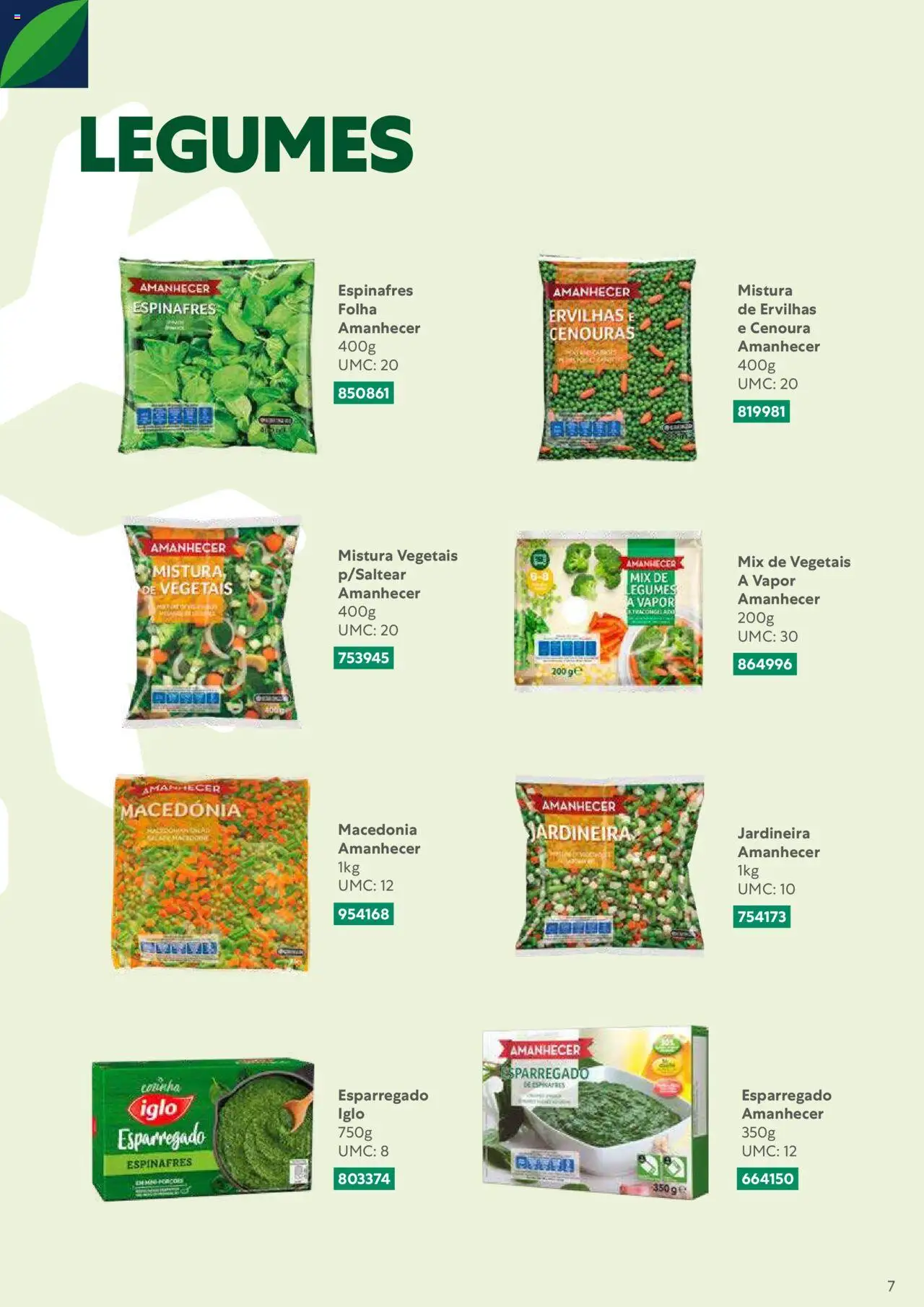 Recheio Congelados │ válido de 01.02.2024 | Página: 7 | Produtos: Espinafres, Cenoura