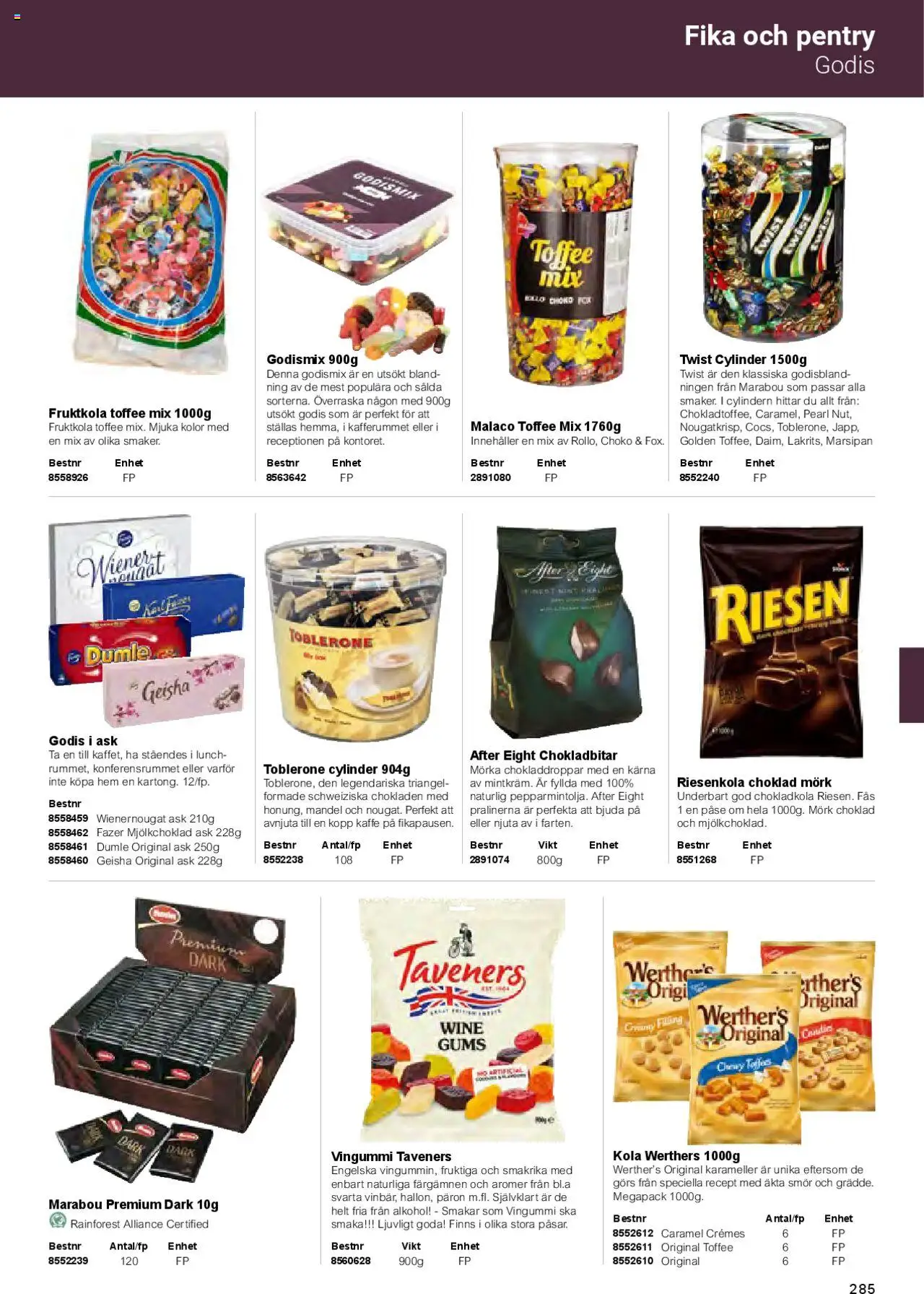 Office Depot reklamblad aktuell från 01.02.2025 | Sida: 287 | Produkter: Smör, Kaffe, Choklad, Godis