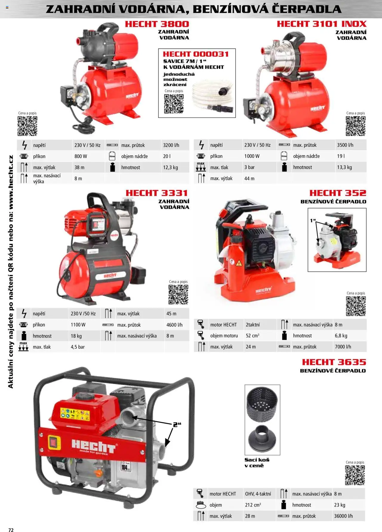 Hecht katalog - Podzim - zima 2025 od 01.09.2025 | Strana: 72 | Produkty: Hecht, Koš, Čerpadlo