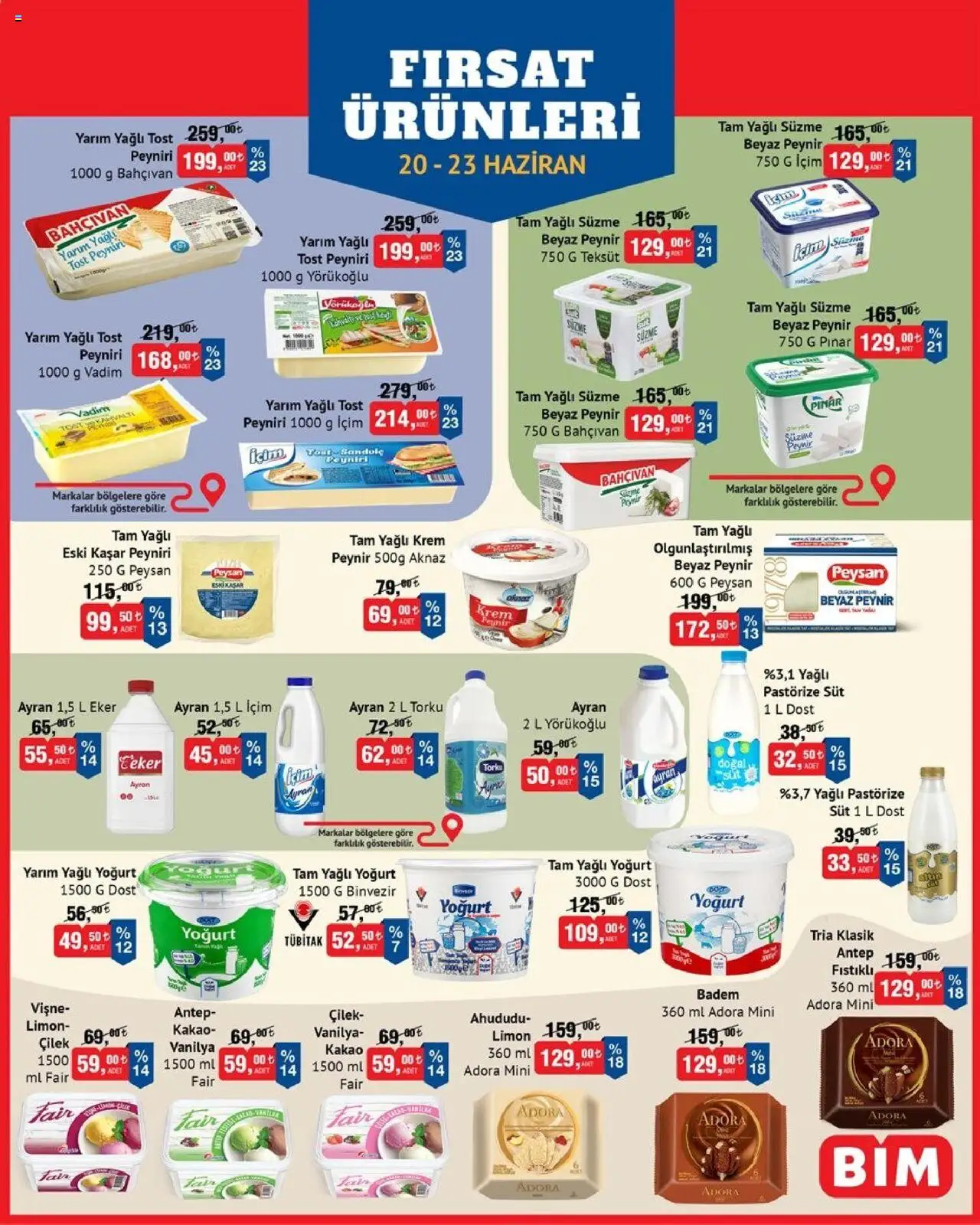 BİM Katalog - 20.06.2025 tarihinden itibaren geçerlidir | Sayfa: 2 | Ürünler: Süt, Çilek, Vişne, Limon