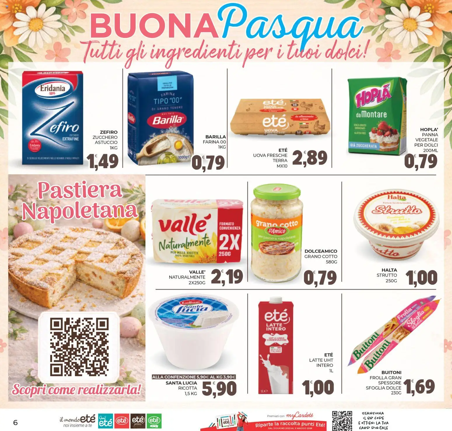 Volantino Eté del 24.03.2026 | Pagina: 6 | Prodotti: Uova, Tè, Ricotta, Terra