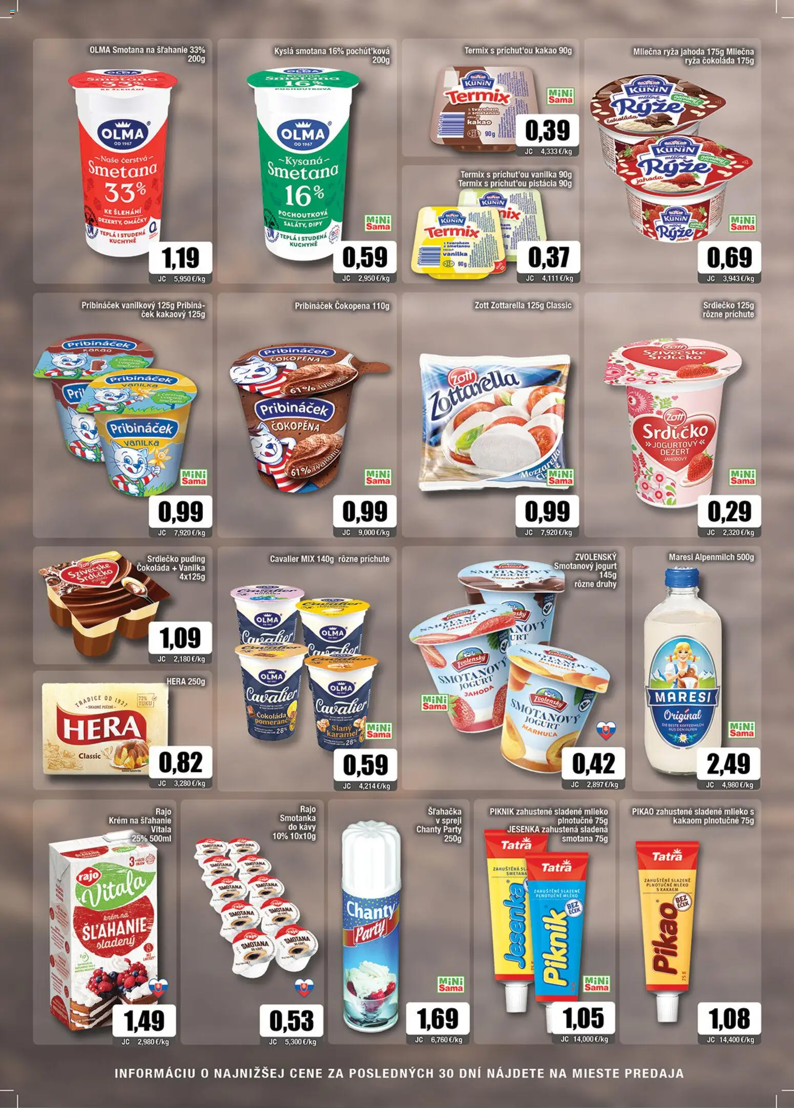 Nové Sama akcie – leták je platný od 20.02.2026 | Strana: 4 | Produkty: Smotana, Puding, Čokoláda, Smotana na šľahanie