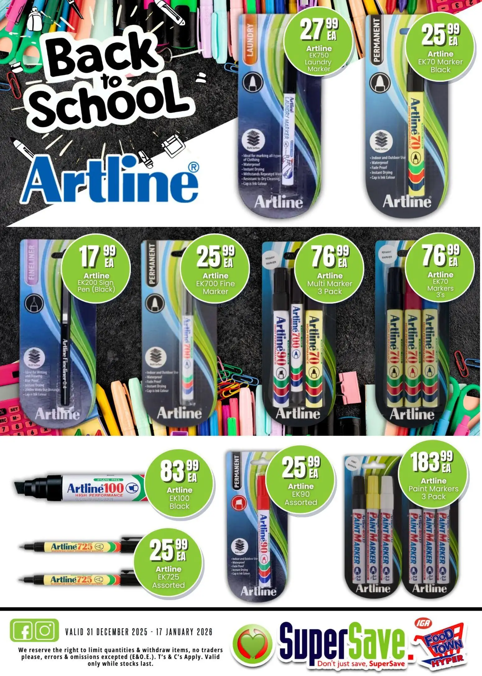 New Super Save catalogue – valid from 31.12.2025 | Page: 17 | Products: Cap, Paint, Pen