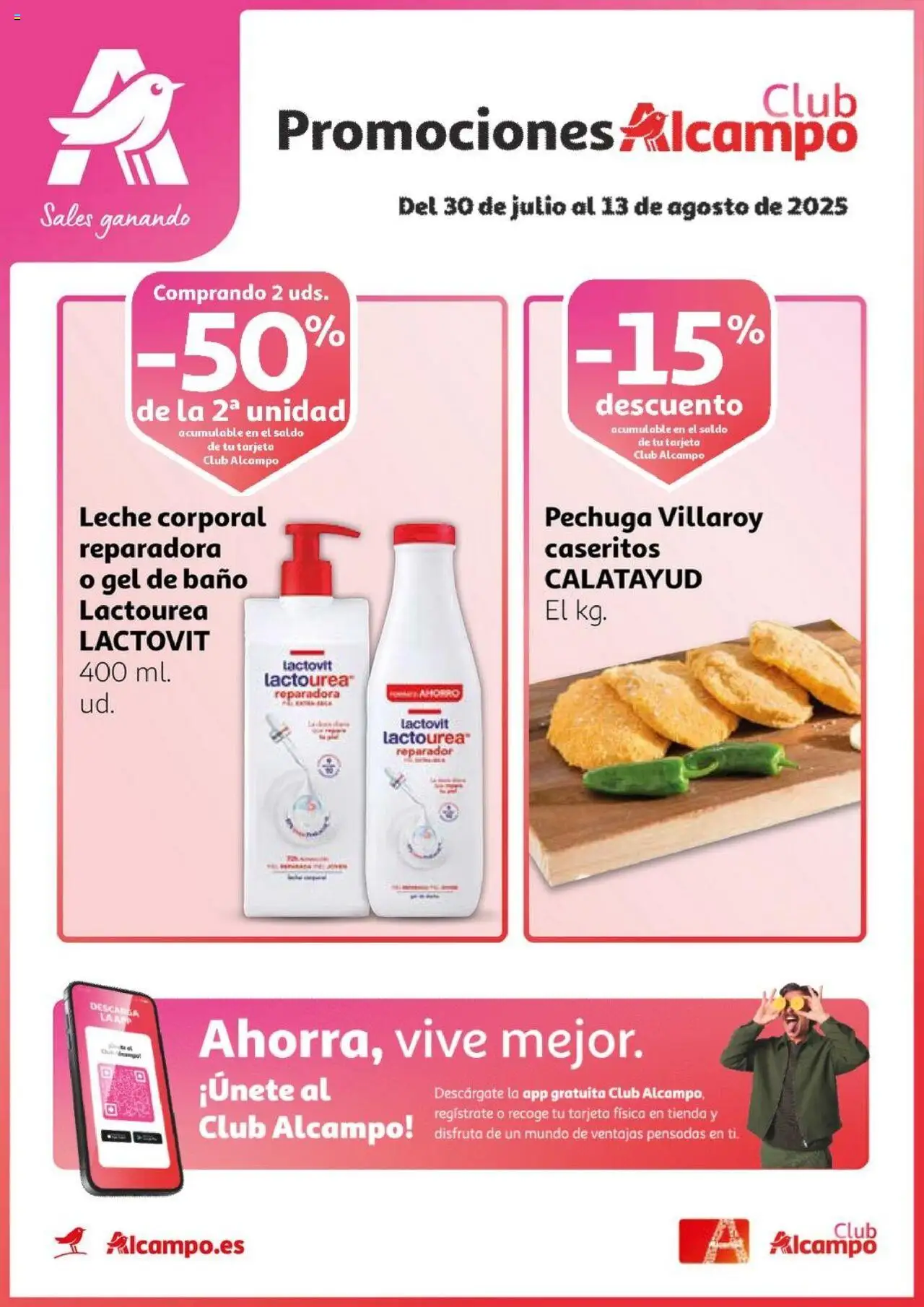 Alcampo - Club Nacional  │ válido desde el 30.07.2025 | Página: 1 | Productos: Leche corporal, Gel de baño, Leche, Baño