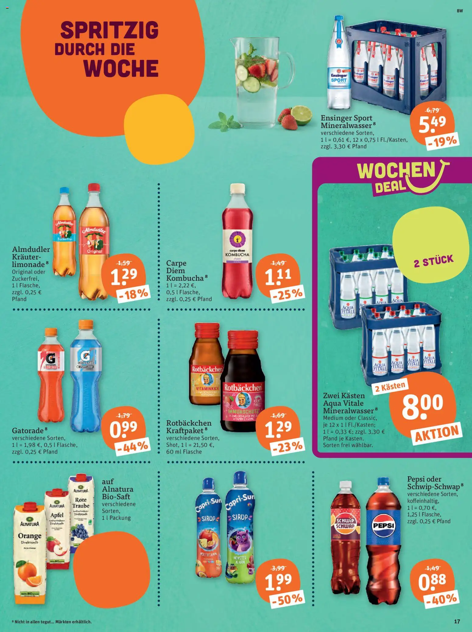 Tegut Prospekt – gültig ab 05.01.2026 | Seite: 19 | Produkte: Äpfel, Limonade, Mineralwasser, Pepsi
