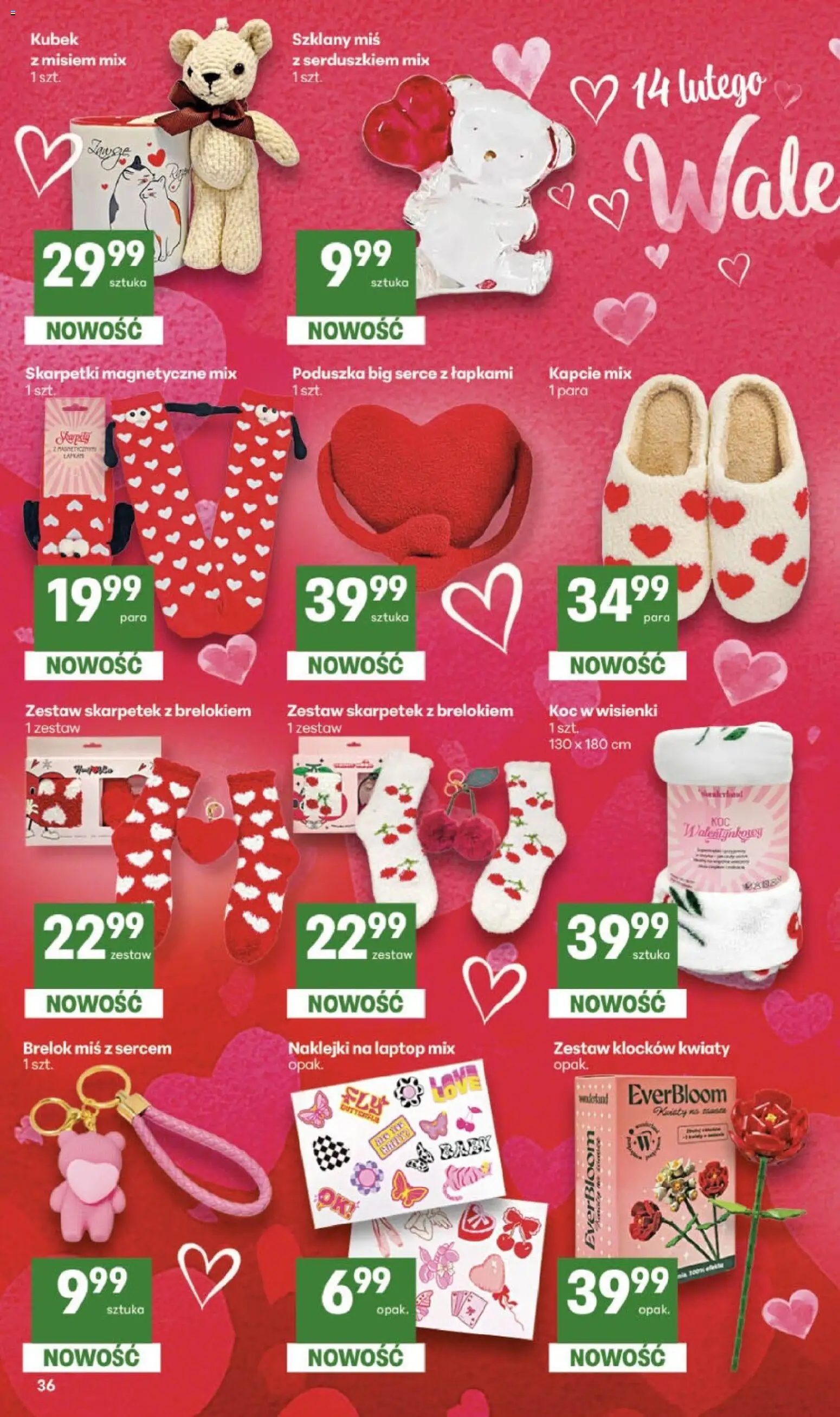 Delikatesy Centrum Gazetka - Sklepy Własne od 05.02.2026 | Strona: 36 | Produkty: Laptop, Poduszka, Naklejki, Kwiaty