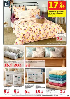 Vista previa Alcampo  HG General Cat válido desde el 07.04.2026 | Página: 27 | Productos: Juego de sábanas, Colchon, Funda, Colcha