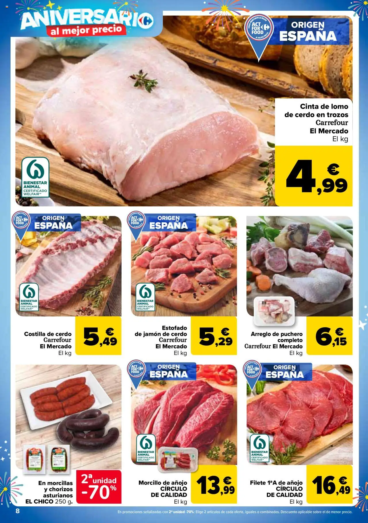 Carrefour folleto │ válido desde el 25.09.2025 | Página: 8 | Productos: Jamón, Cerdo, Costilla de cerdo, Filete