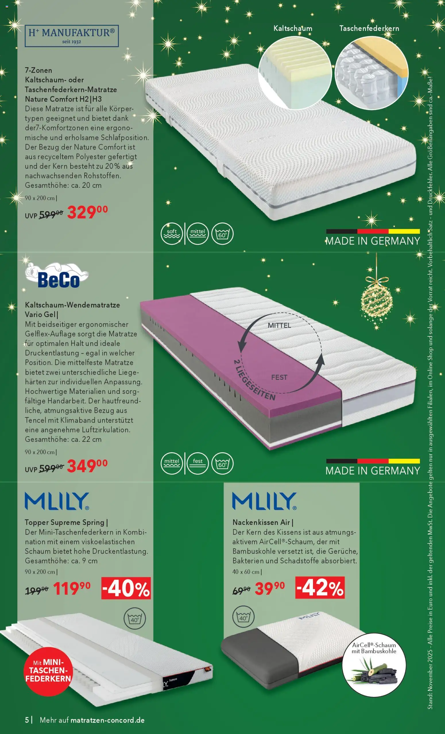 Matratzen Concord - Black Friday – gültig ab 26.11.2025 | Seite: 5 | Produkte: Matratze, Liege, Topper