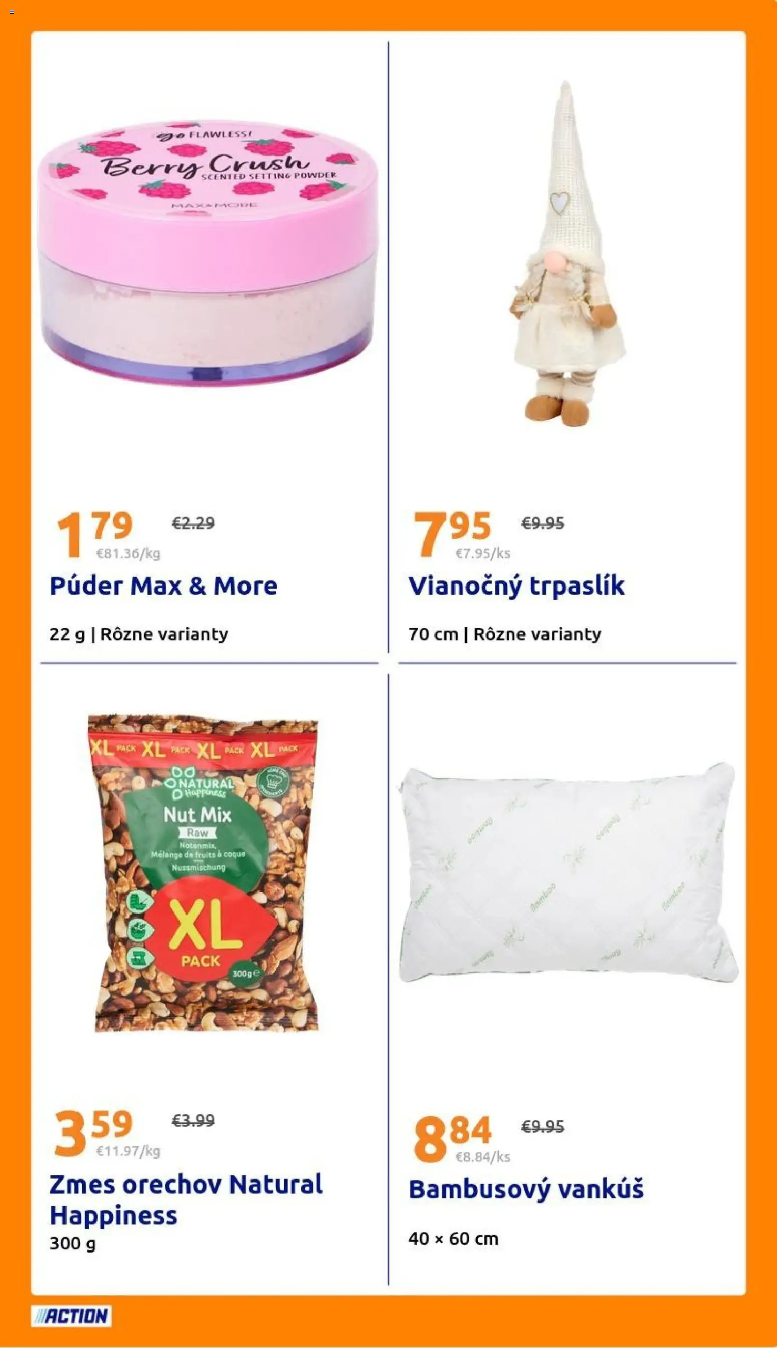 Nové Action akcie – leták je platný od 10.12.2025 | Strana: 29 | Produkty: Vankúš, Púder