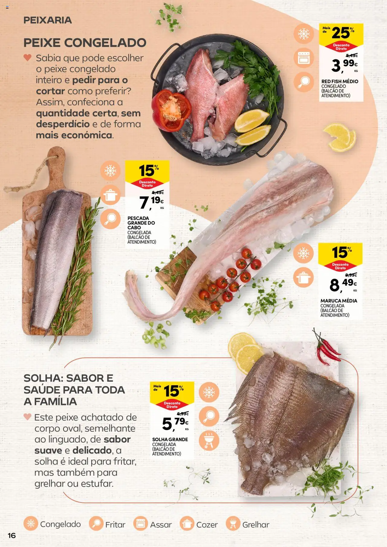 Continente - Frescos: O outono vem cheio de sabor │ válido de 21.10.2025 | Página: 16 | Produtos: Cabo, Pescada, Peixe
