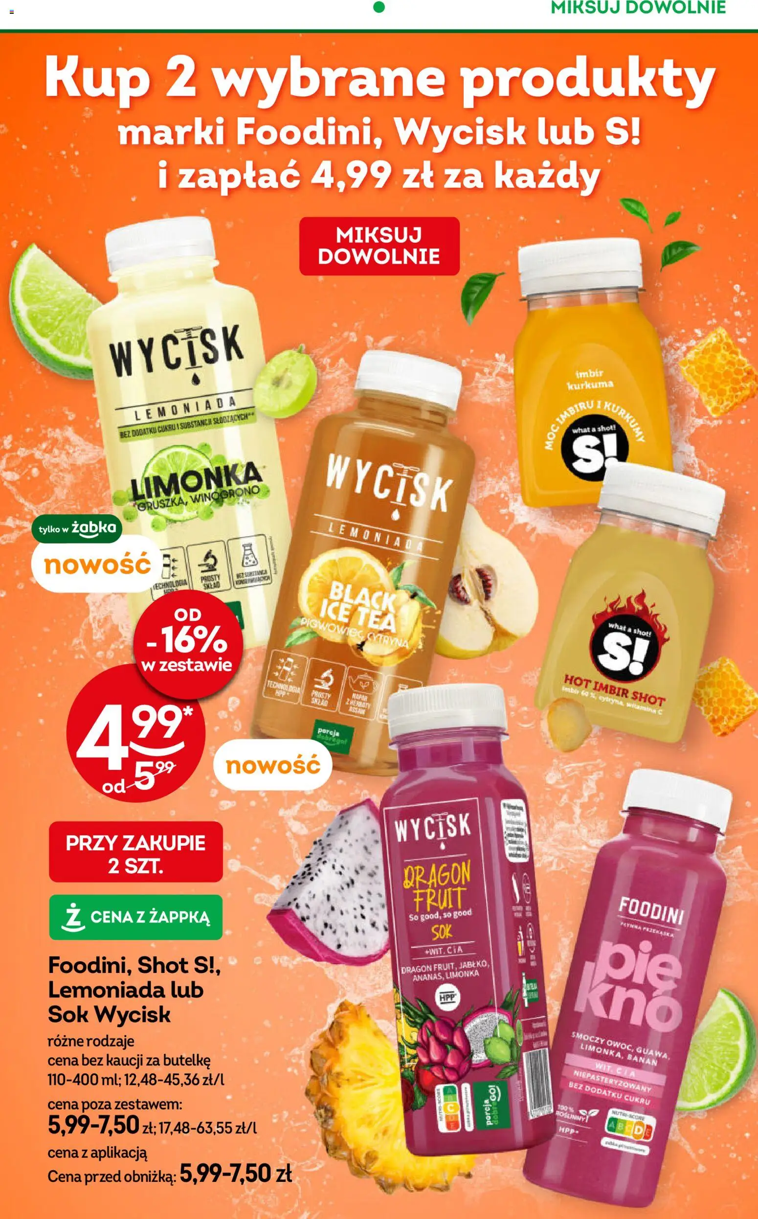 Żabka gazetka od 22.04.2026 | Strona: 61 | Produkty: Cytryna, Winogrono, Sok, Banan