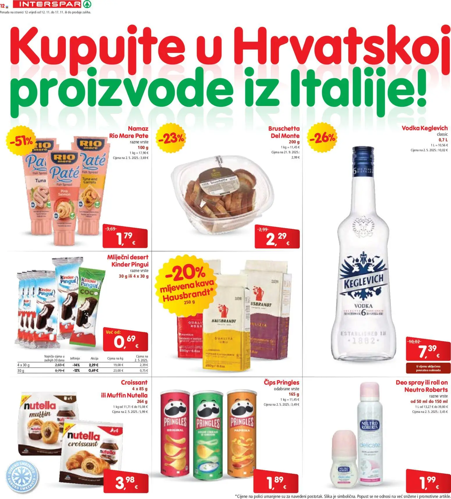 Interspar katalog | vrijedi od 12.11.2025 | Stranica: 14 | Proizvodi: Kava, Pringles, Čips, Tuna