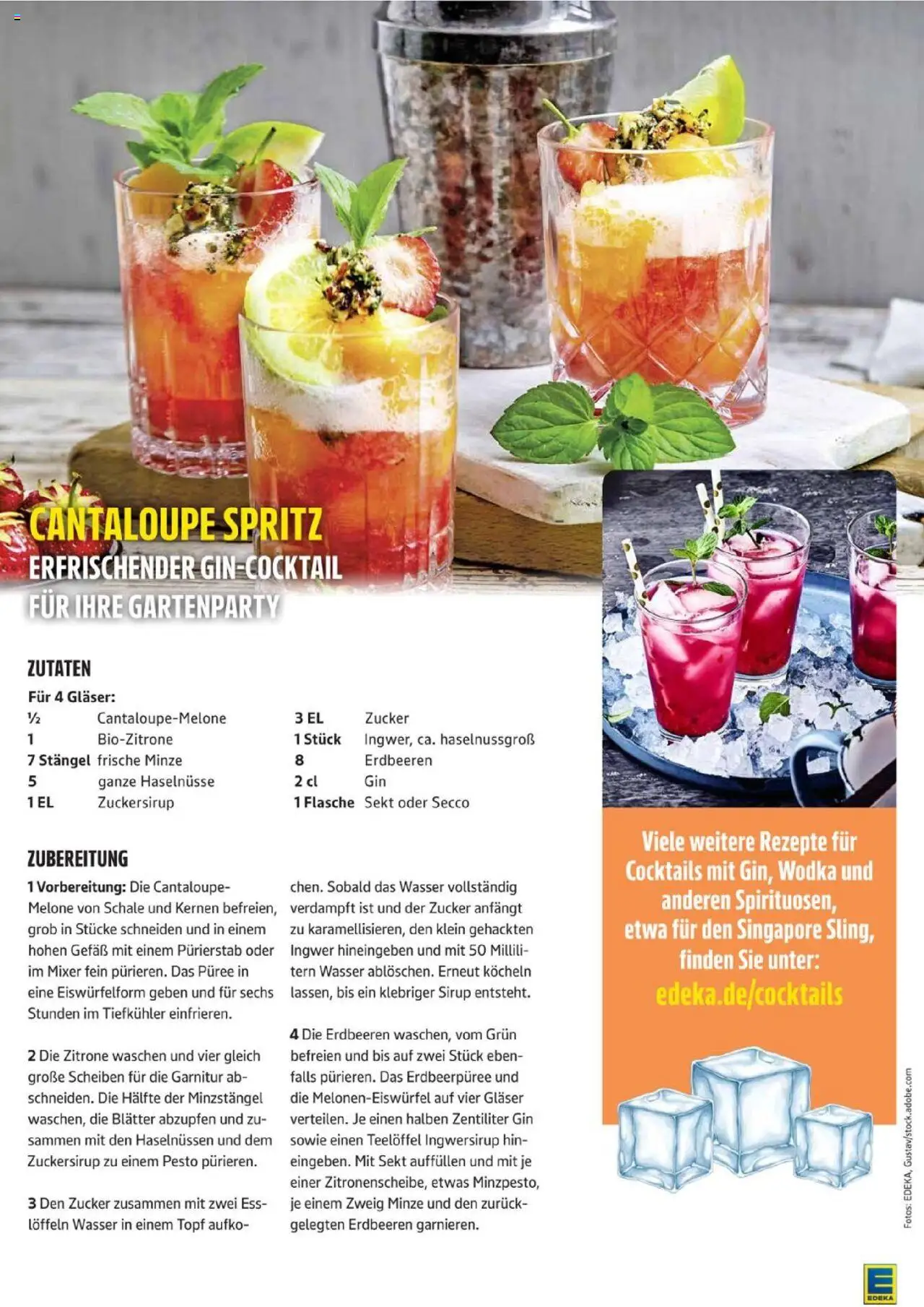 Edeka Prospekt 	 - gültig ab dem 07.07.2025 | Seite: 29 | Produkte: Sekt, Zucker, Gin, Erdbeeren