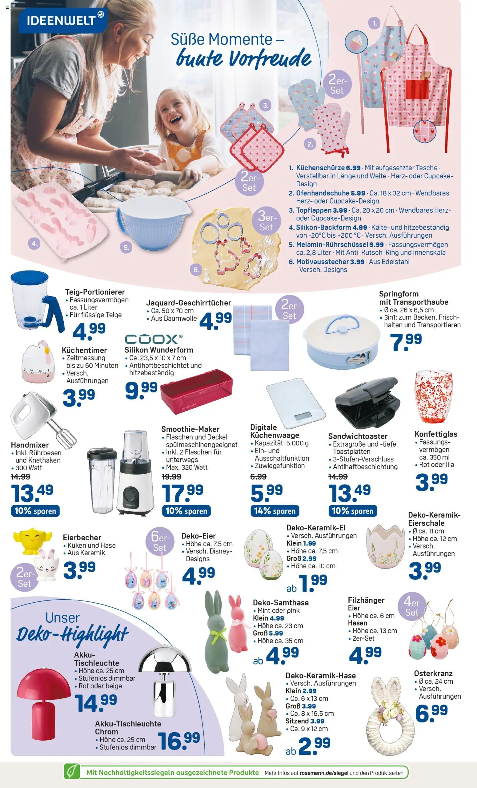 Rossmann Prospekt 	 – gültig ab 09.03.2026 | Seite: 2 | Produkte: Tasche, Rührbesen, Toaster, Eier