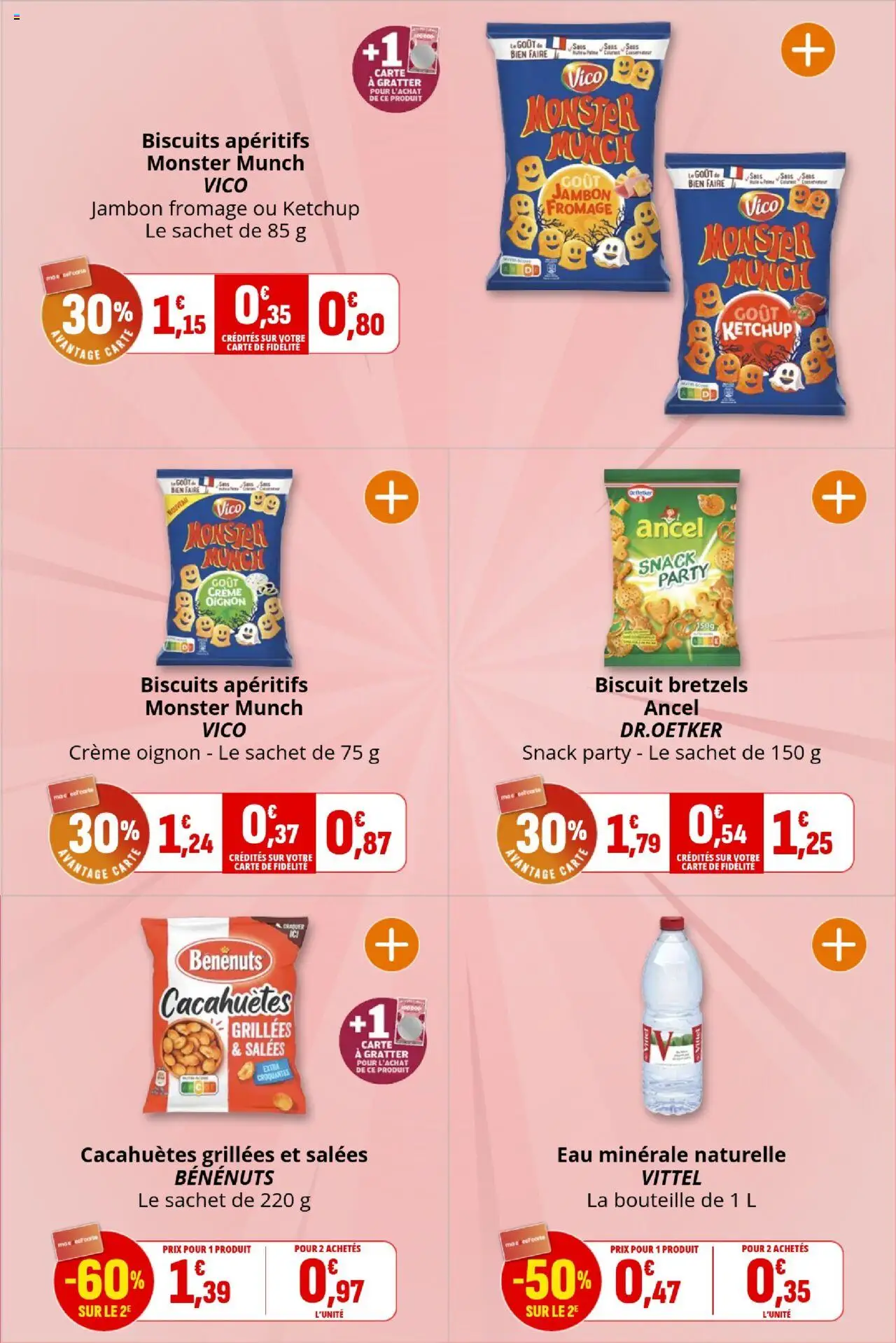 {H1} | Page: 29 | Produits: Oignon, Vittel, Ketchup, Bretzels
