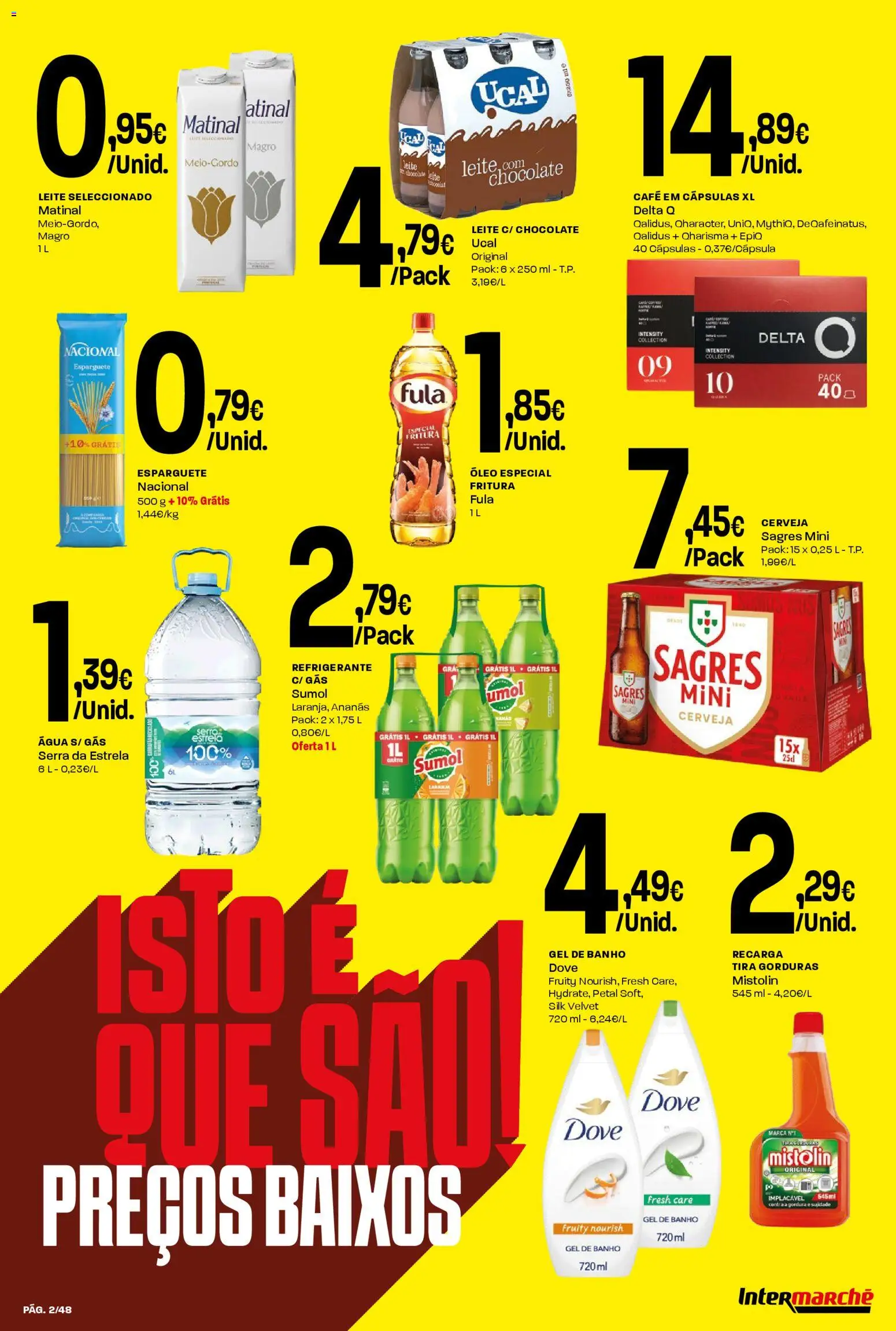 Intermarché folheto │ válido de 15.01.2026 | Página: 2 | Produtos: Refrigerante, Esparguete, Gel de banho, Óleo