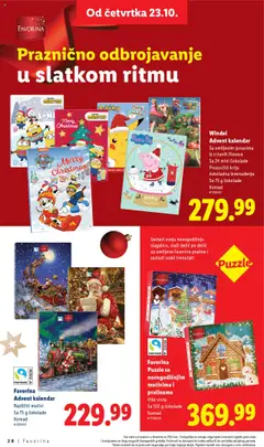 Lidl veruj u čuda svakog dana - pregled Lidl kataloga - važi od 23.10.2025 | Strana: 28 | Proizvode: Praline, Advent kalendar