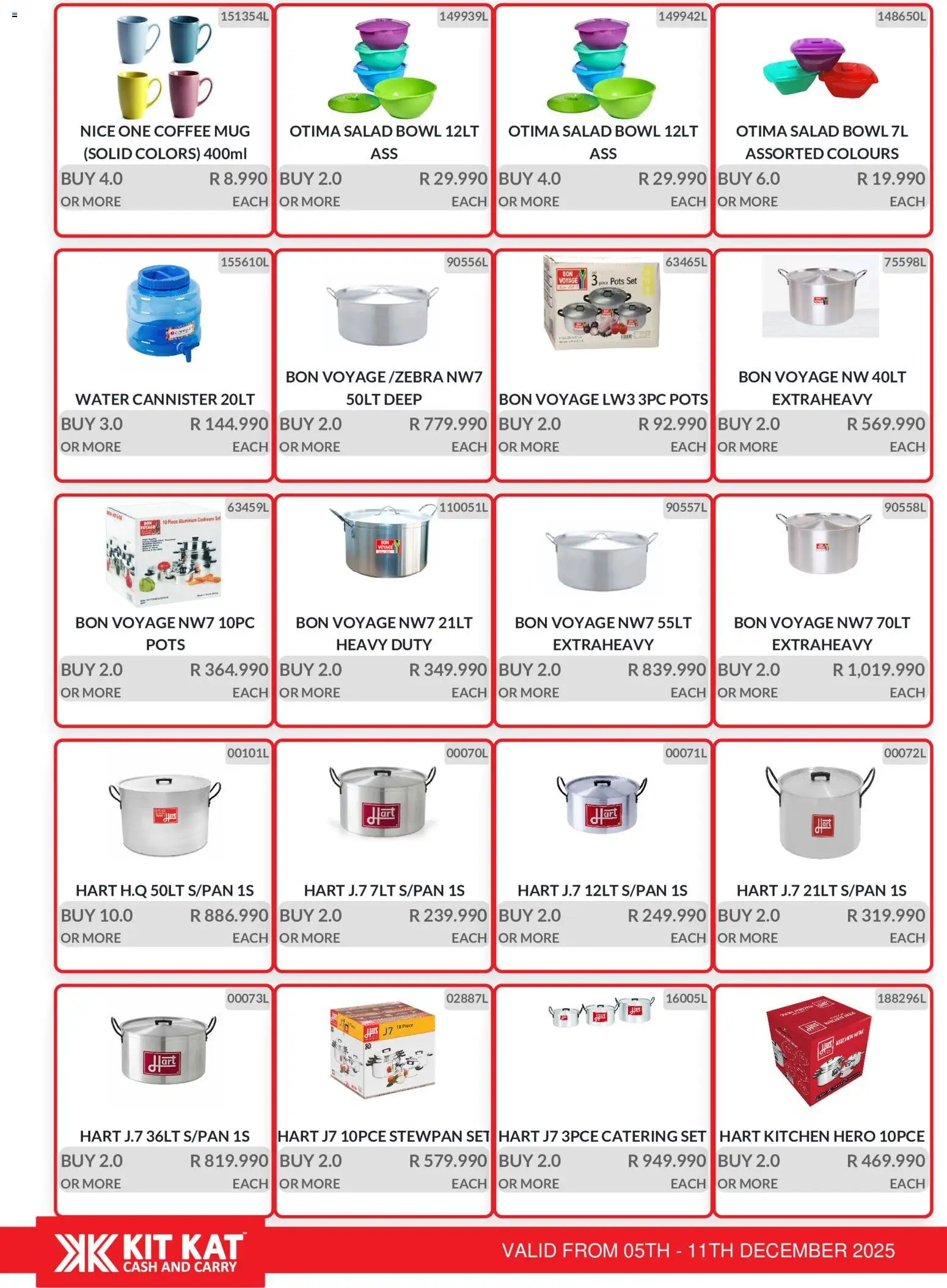 New KIT KAT Cash & Carry catalogue – valid from 05.12.2025 | Page: 34 | Products: Bowl, Pots, Cookware, Salad