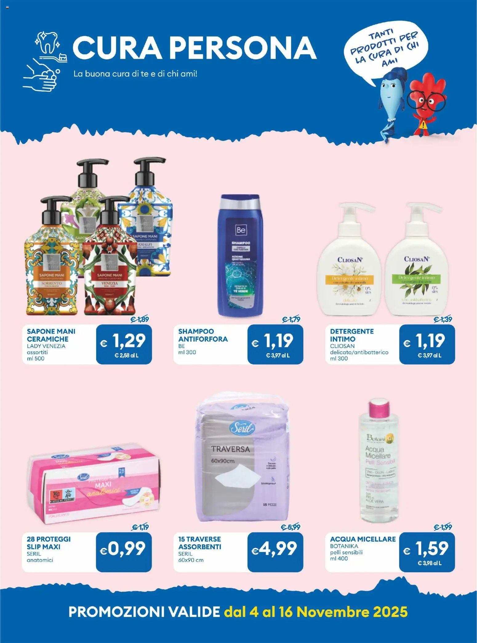 Volantino MD Discount del 04.11.2025 | Pagina: 8 | Prodotti: Shampoo, Sapone, Proteggi slip, Tè