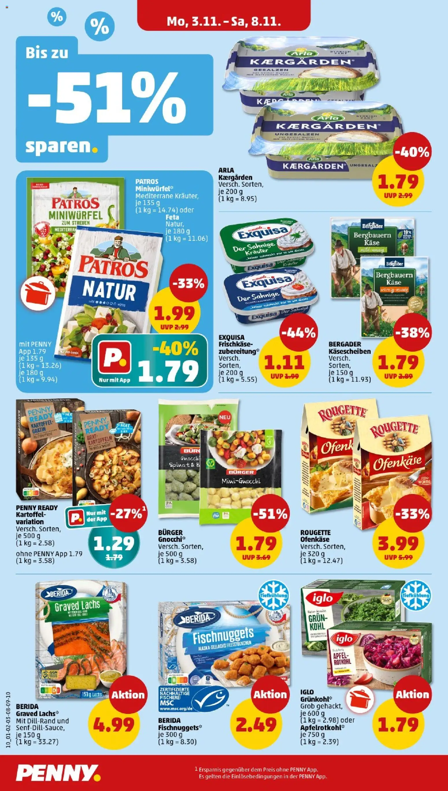 Penny - Hamburg – gültig ab 03.11.2025 | Seite: 8 | Produkte: Iglo, Äpfel, Patros, Lachs