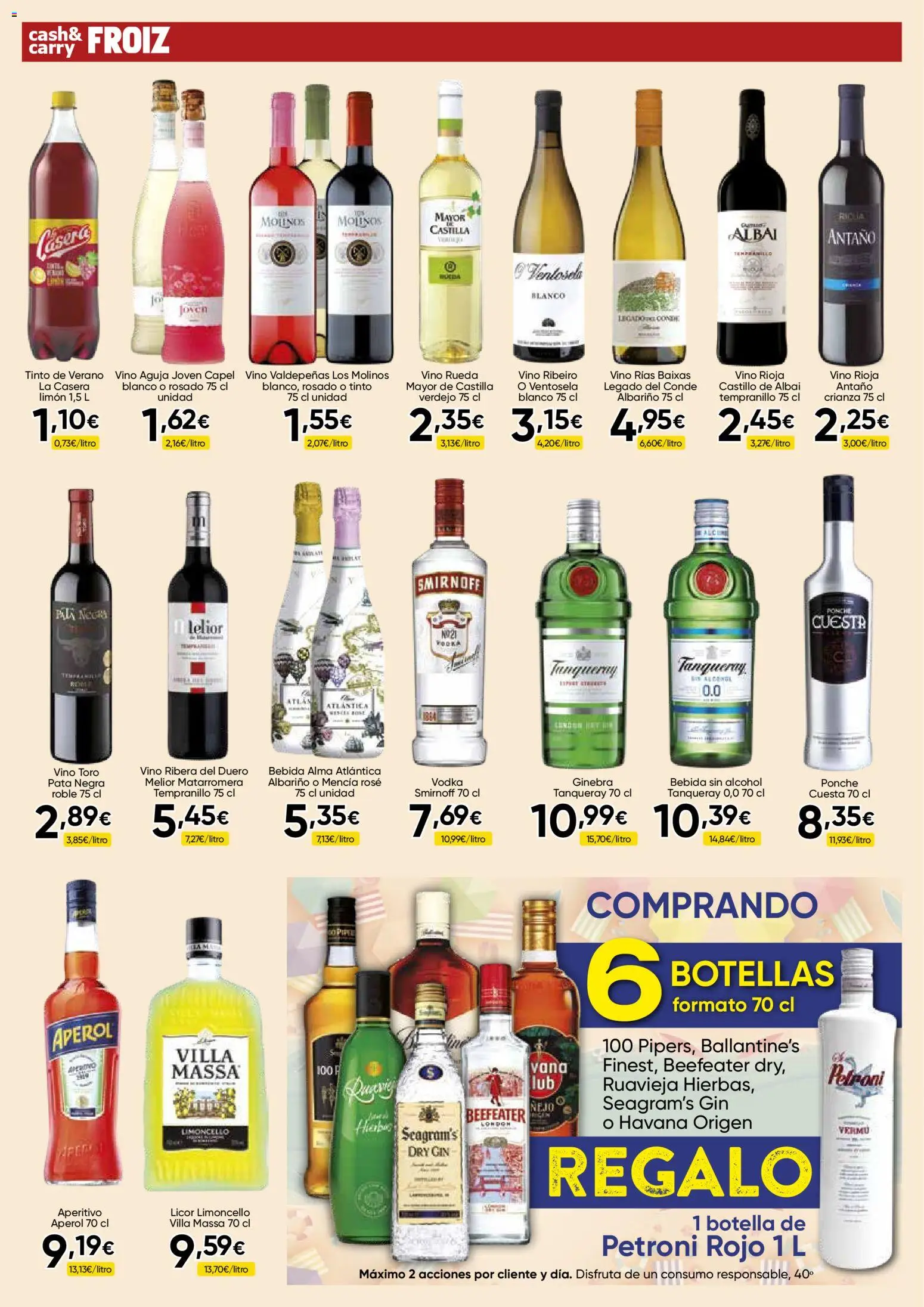 Froiz - Folleto Cash │ válido desde el 03.03.2026 | Página: 8 | Productos: Licor, Vino, Ginebra, Vodka