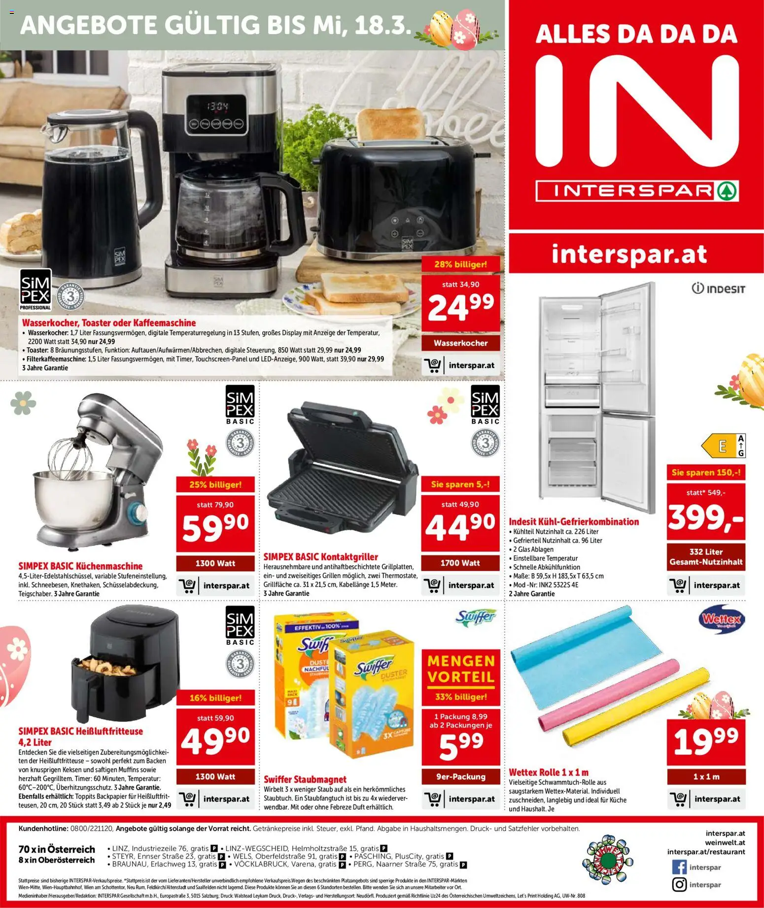 Interspar Flugblatt - Oberösterreich gültig ab 26.02.2026 | Seite: 25 | Produkte: Salat, Kaffeemaschine, Toaster, Duft