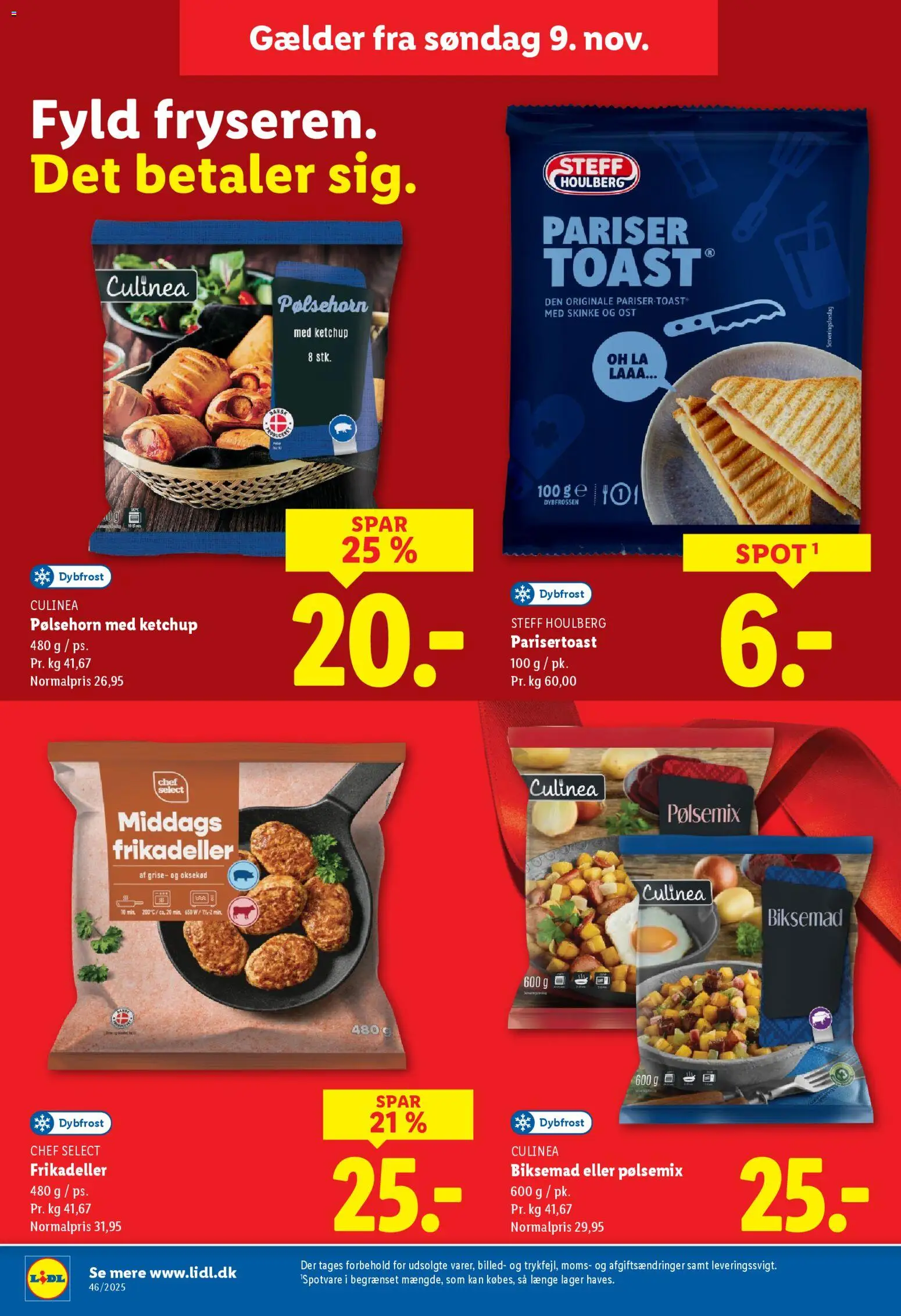 Lidl tilbudsavis – gyldig fra 09.11.2025 | Side: 23 | Produkter: Pølsehorn, Skinke, Oksekød, Søm