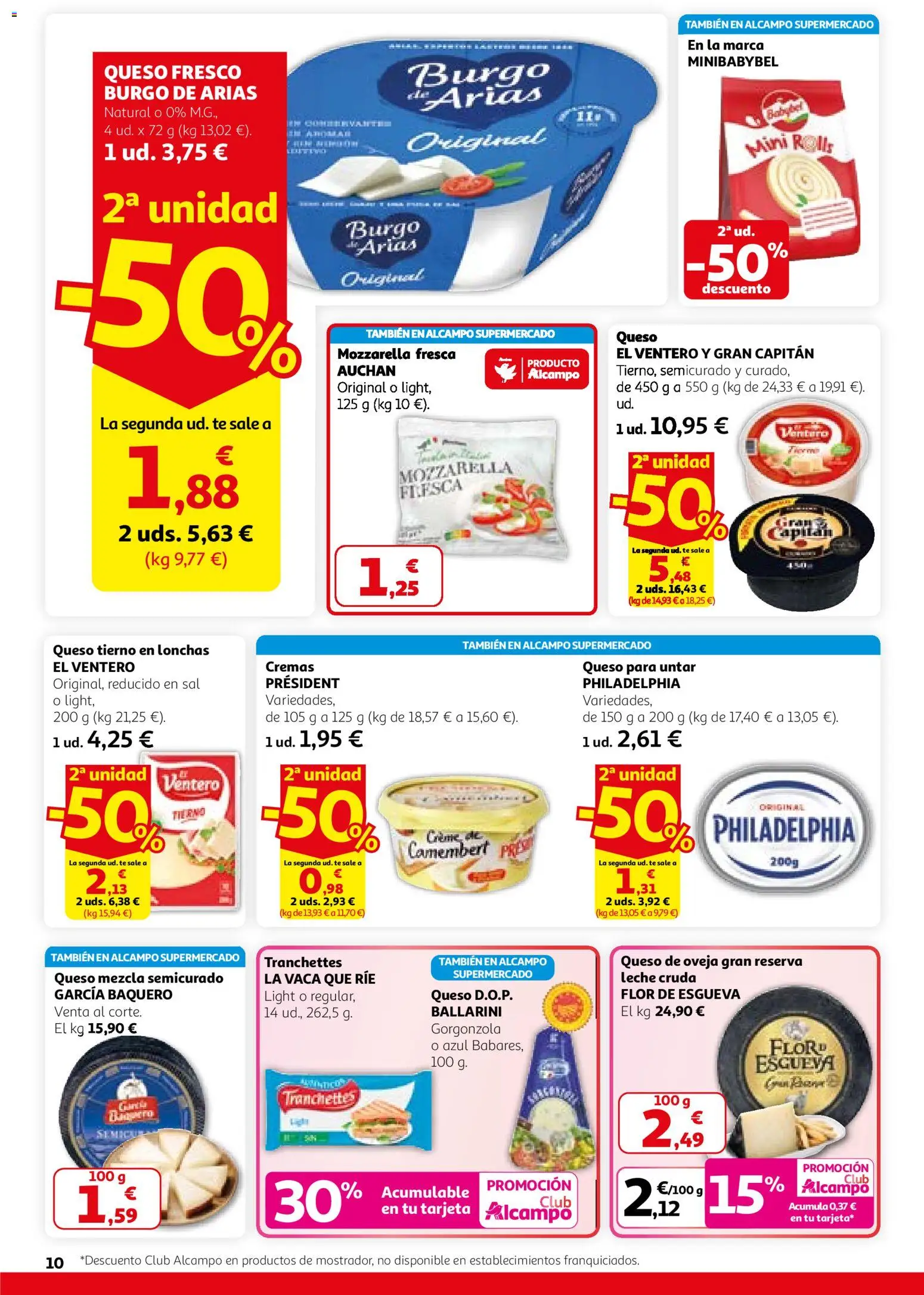 Alcampo - HG Madrid Unificado │ válido desde el 26.02.2026 | Página: 10 | Productos: Queso de oveja, Queso, Queso fresco, Té