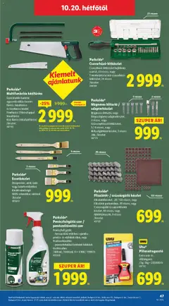 Lidl Akciós újság - amely érvényes a következő dátumtól: 16.10.2025 | Oldal: 47