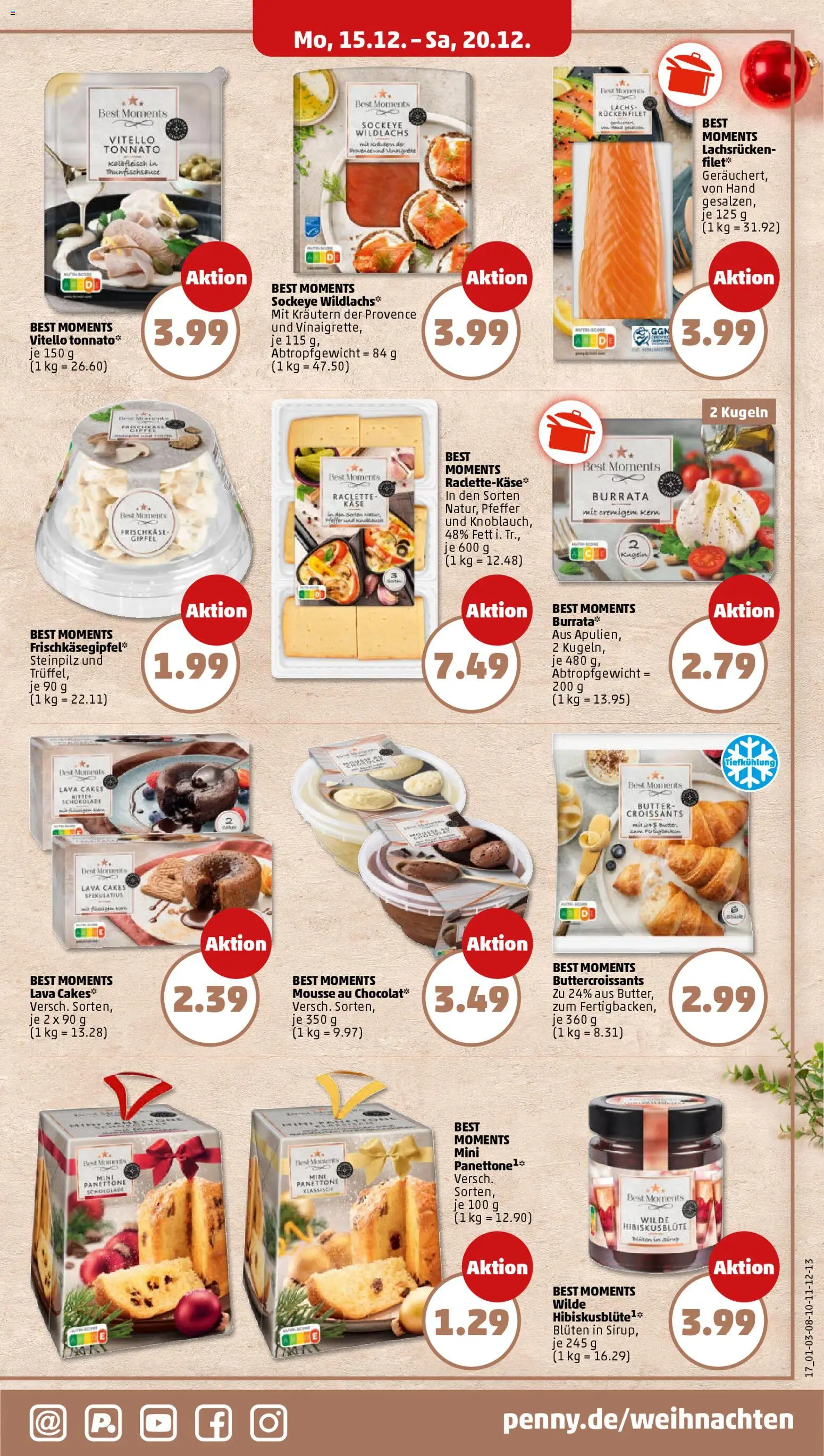 Penny Prospekt 	 – gültig ab 15.12.2025 | Seite: 21 | Produkte: Butter, Käse, Burrata, Raclette